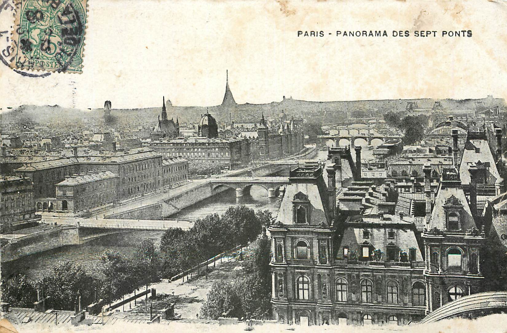 CPA Paris Panorama des Sept Ponts 