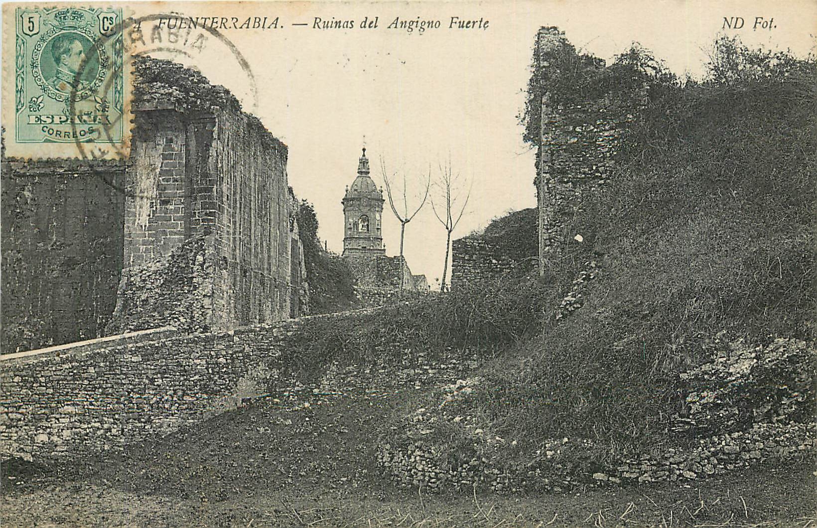 CPA Fuenterrabia Ruines del Angigno Fuerte