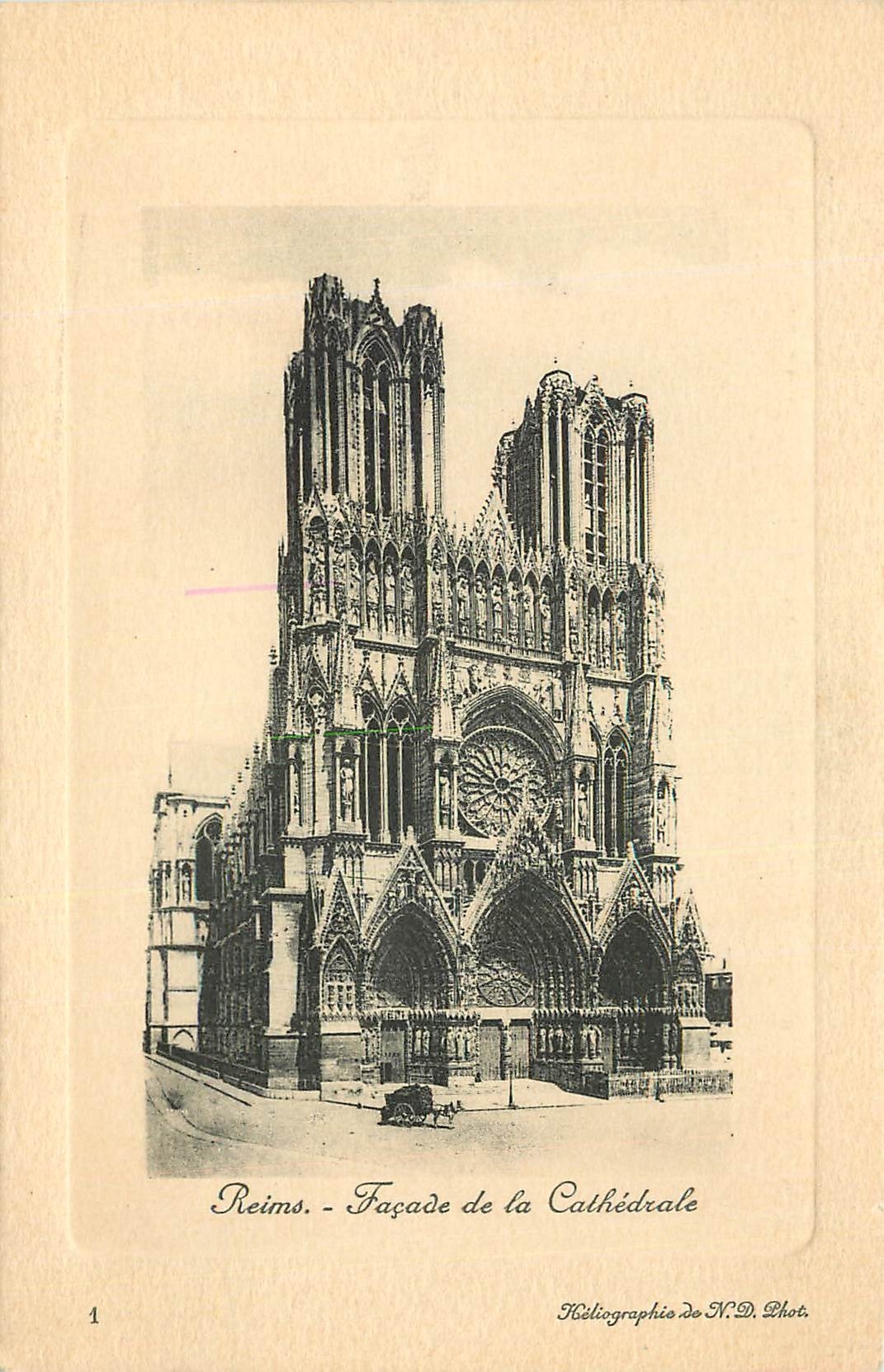 CPA Reims Facade de la Cathedrale 