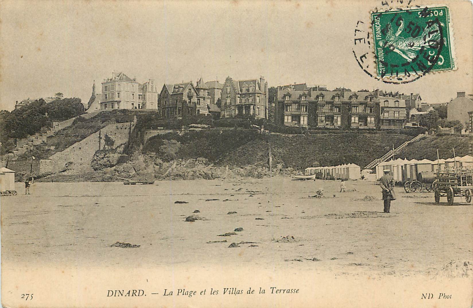 CPA Dinard La Plage et les Villas de la Terrasse 