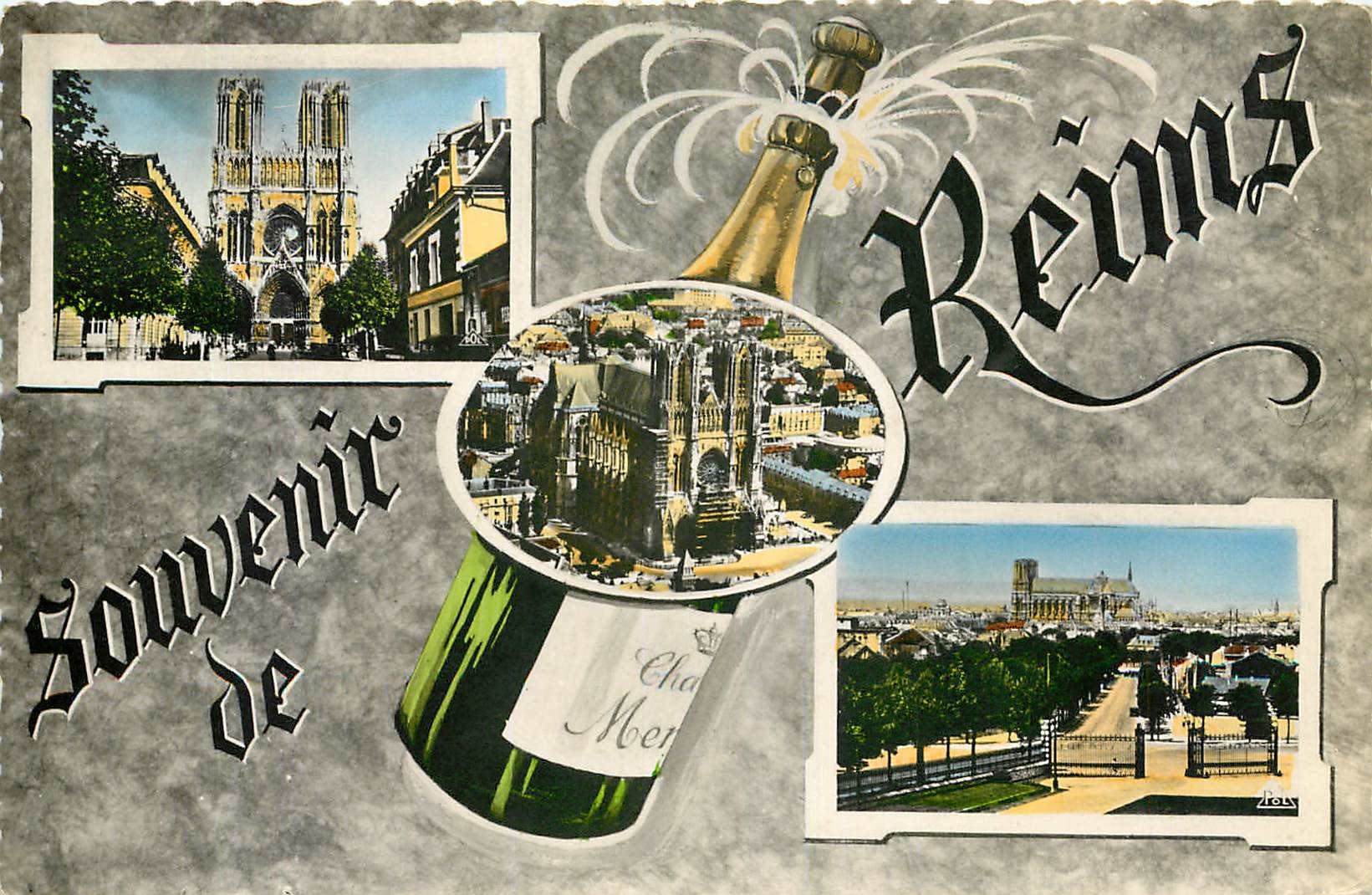 CPA Souvenir de Reims Champagne