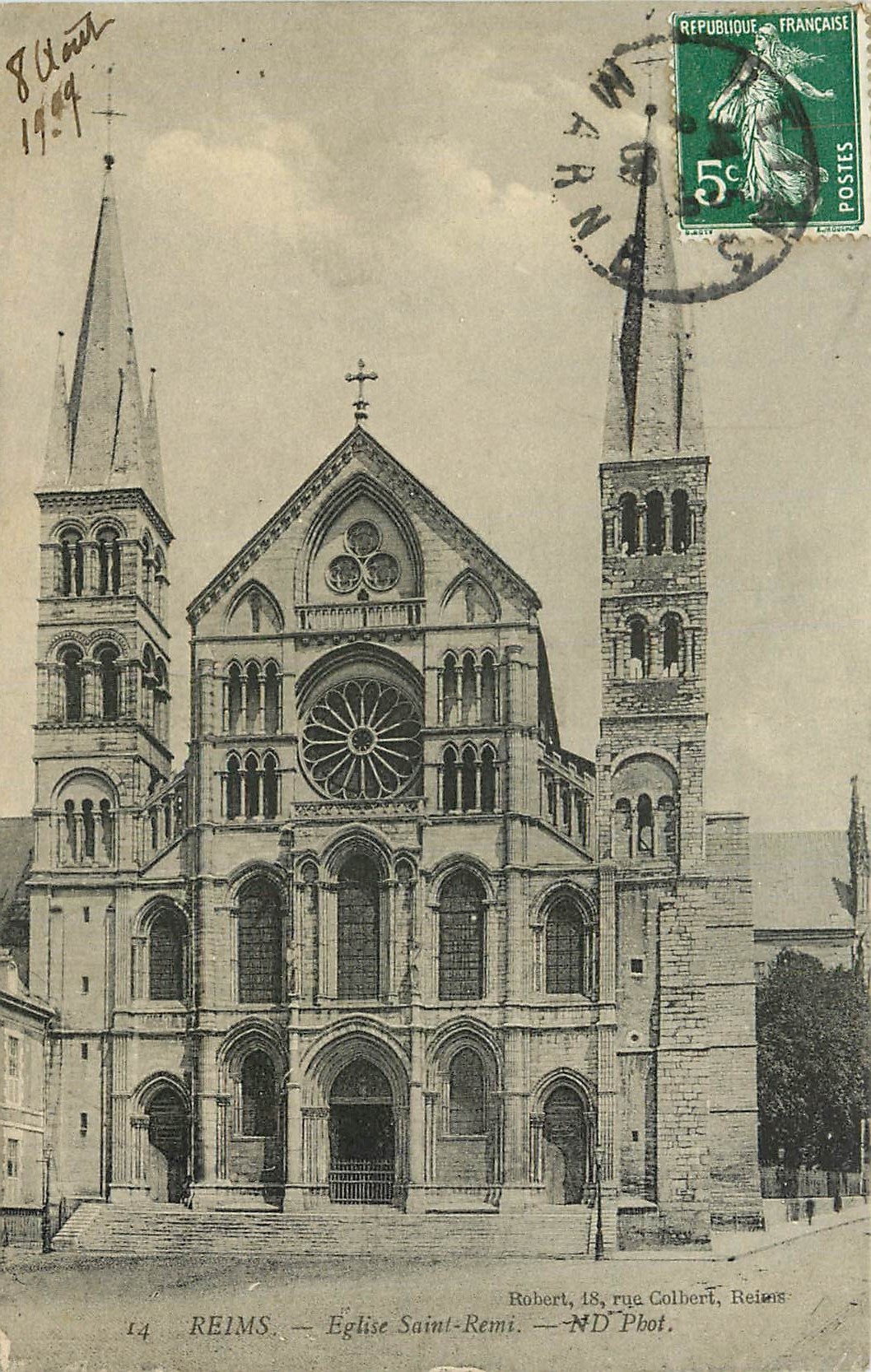 CPA Reims Eglise Saint Remi 