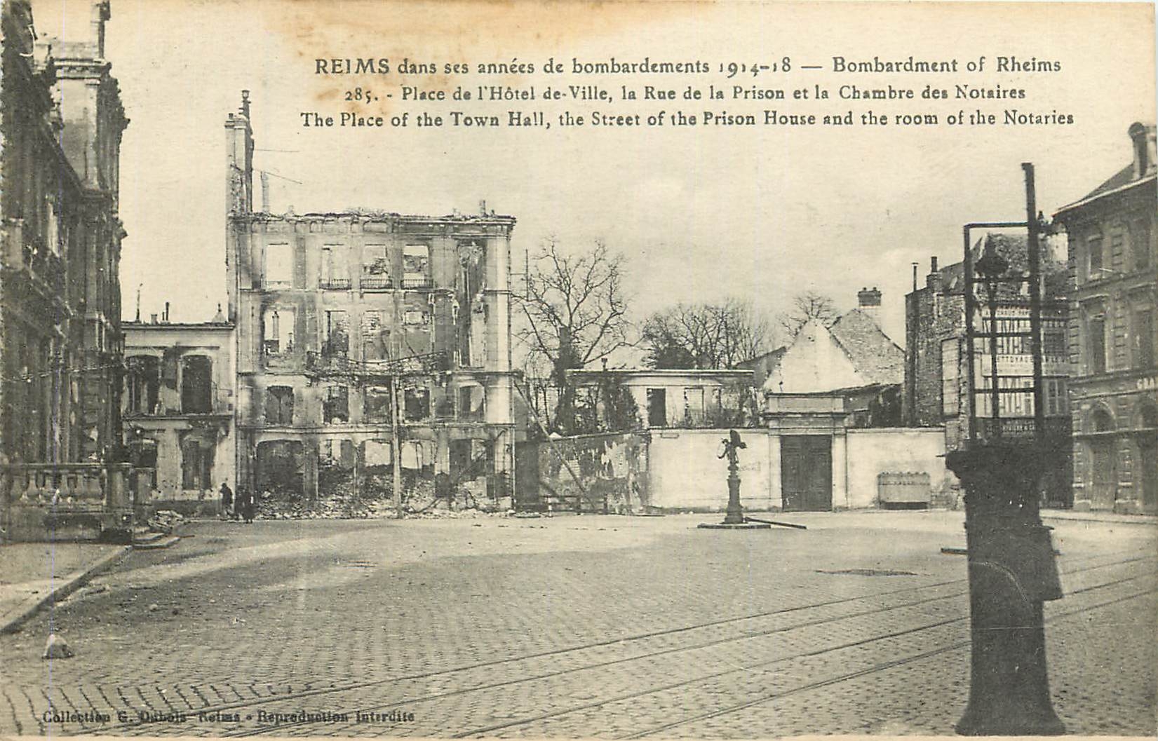 CPA Reims dans ses annees de bombardements 