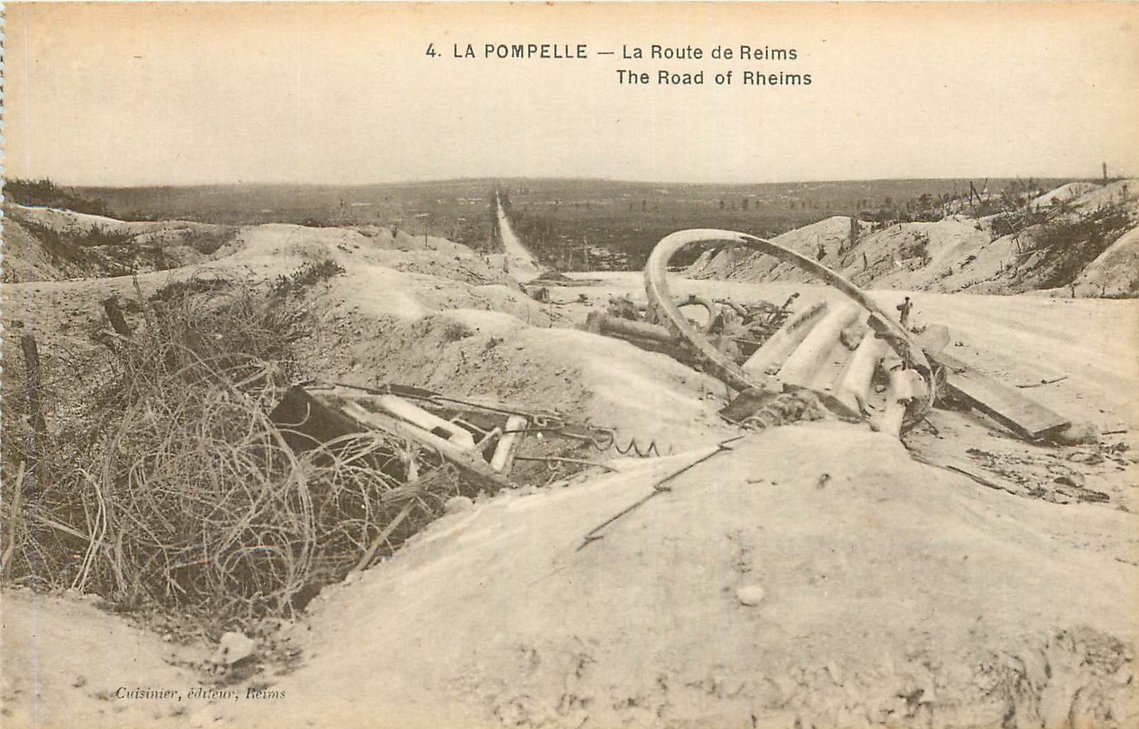 CPA La Pompelle La Route de Reims 