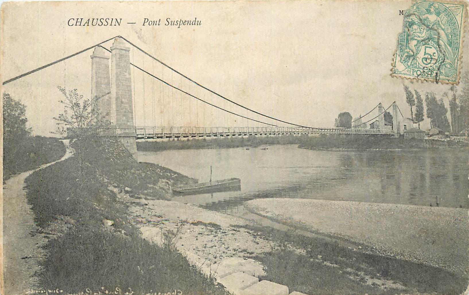 CPA Chaussin Pont Suspendu 