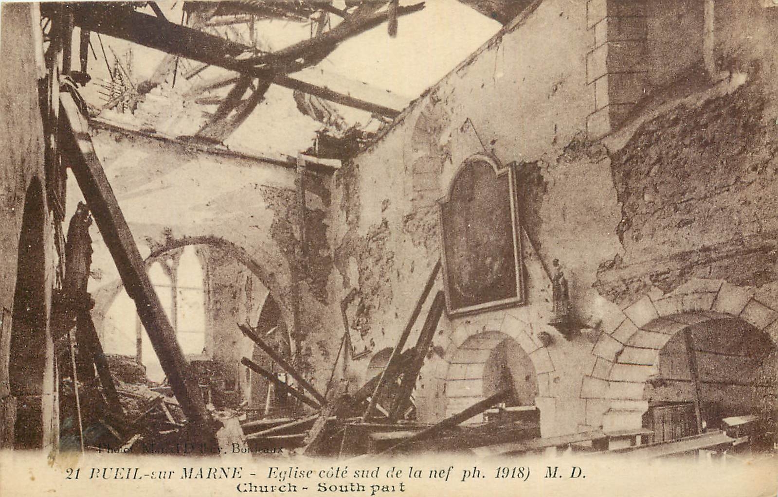 CPA Rueil sur Marne Eglise cote sud de la nef