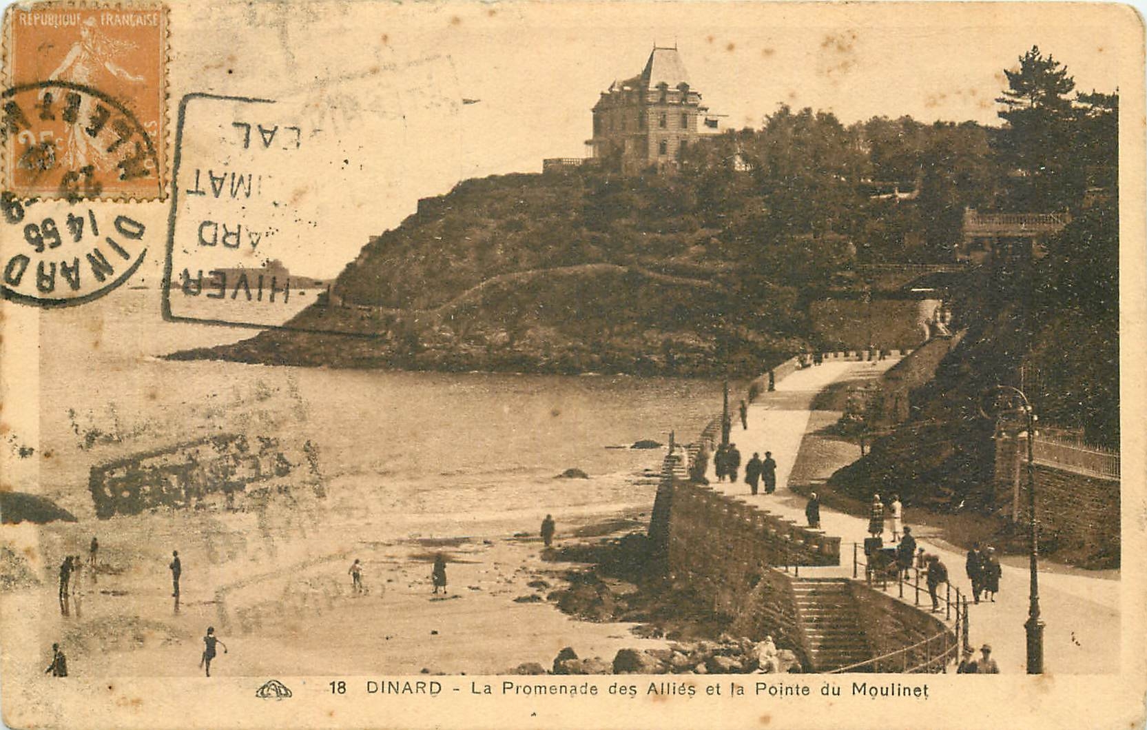 CPA Dinard la Promenade des Allies et la Pointe du Moulinet 