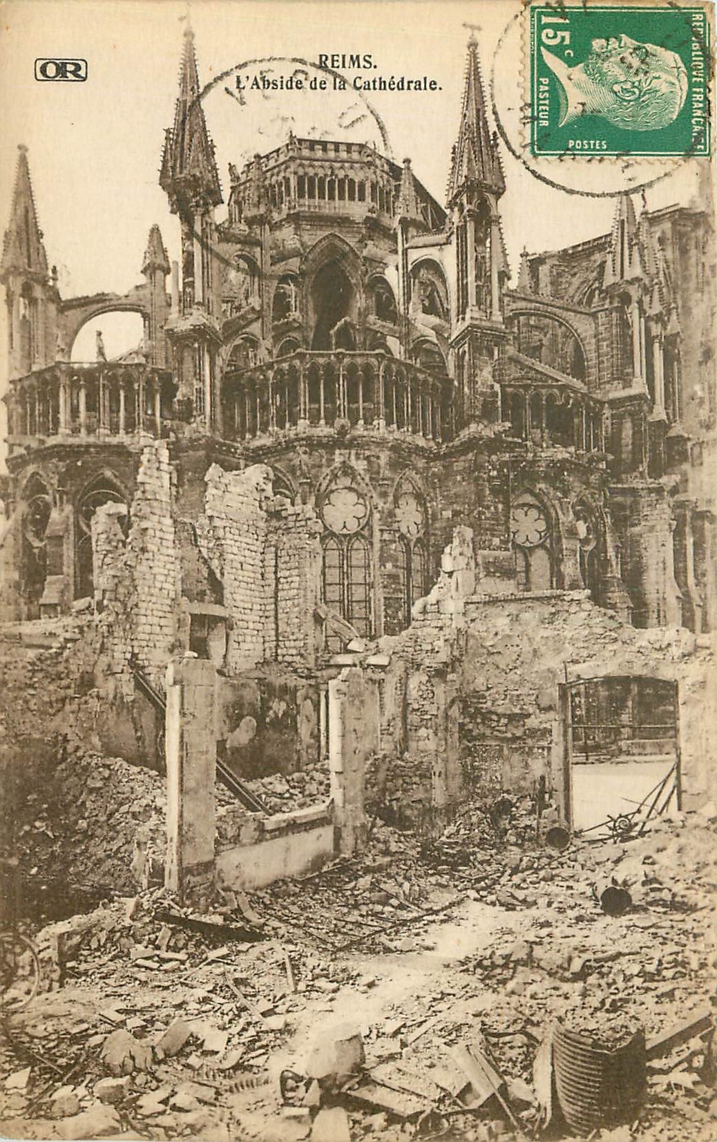 CPA Reims l'abside de la cathedrale 