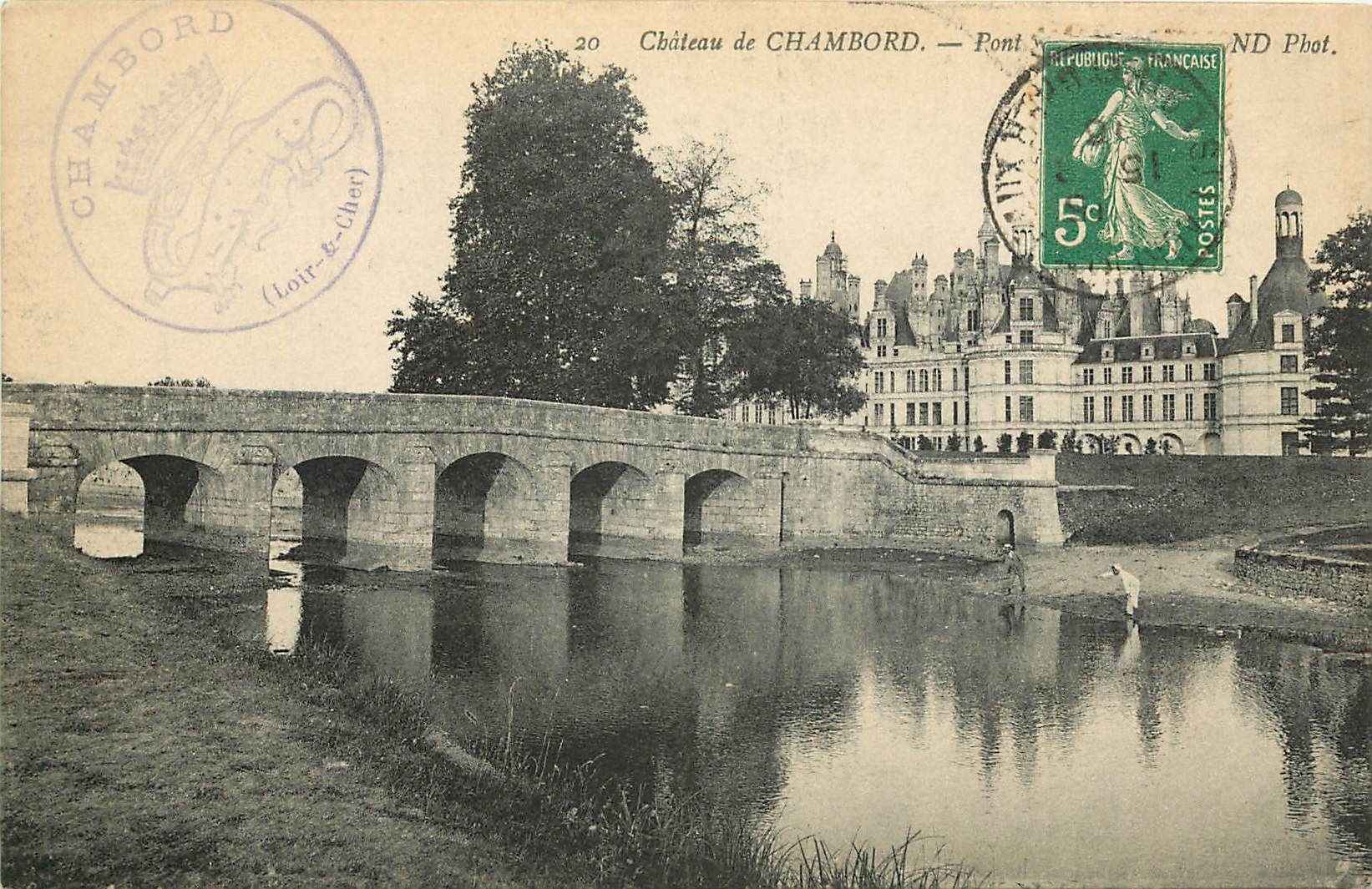 CPA Chateau de Chambord Pont 