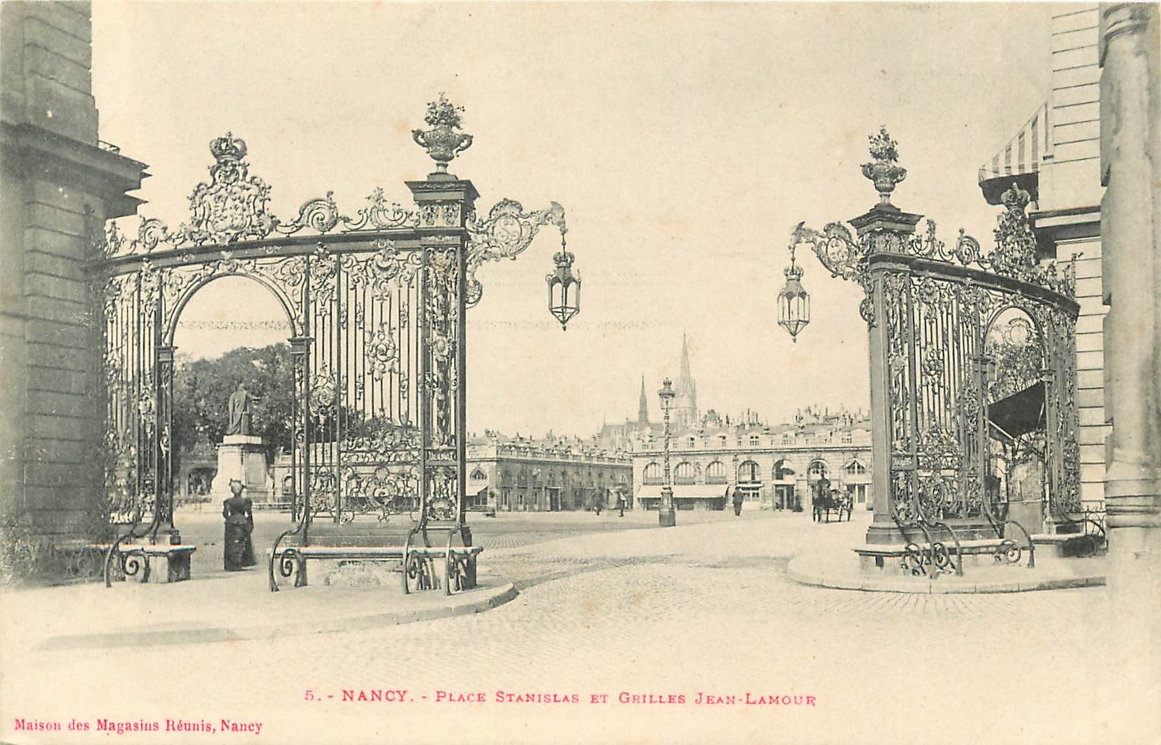 CPA Nancy Place Stanislas et Grilles Jean Lamour 