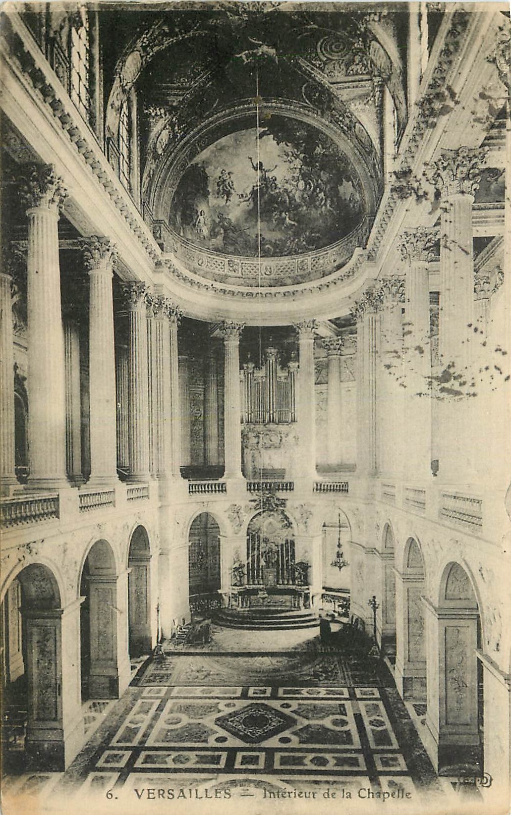 CPA Versailles interieur de la Chapelle Orgue