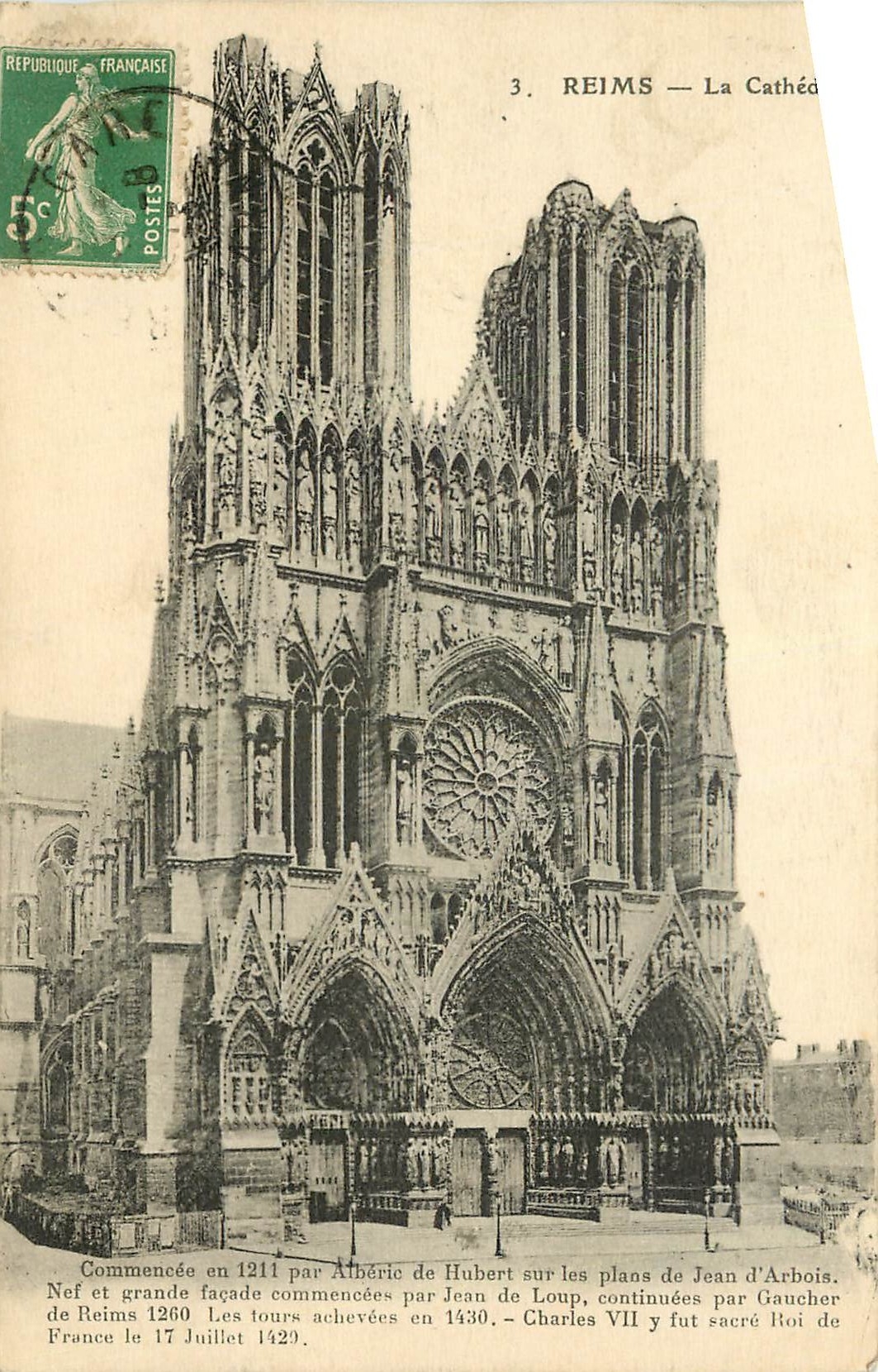 CPA Reims la Cathedrale 