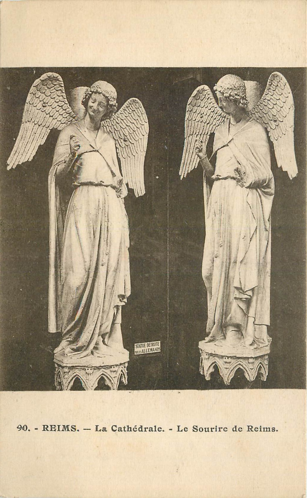 CPA Reims la Cathedrale le Sourire de Reims 