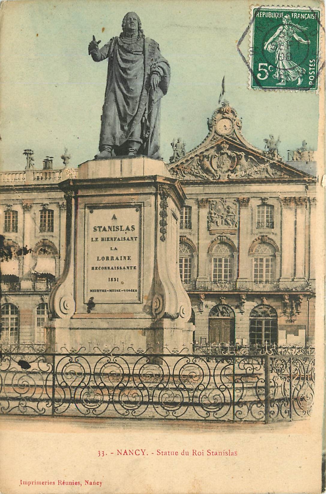 CPA Nancy Statue du Roi Stanislas 