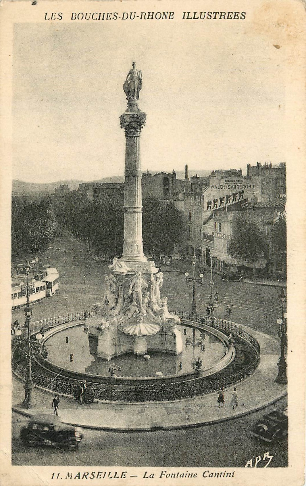 CPA Les Bouches du Rhone Illustrees Marseille La Fontaine Cantini 