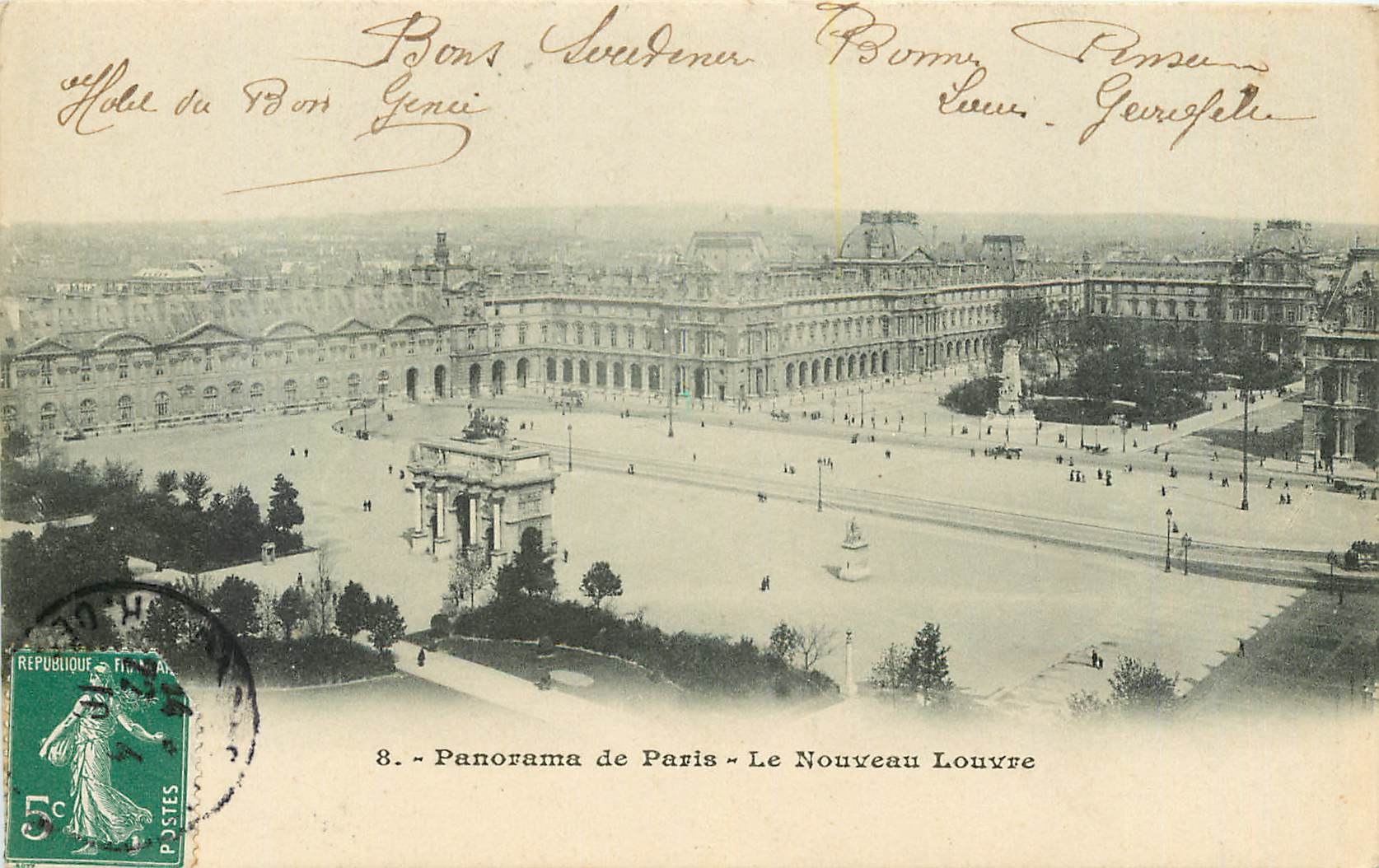 CPA Panorama de Paris Le Nouveau Louvre 