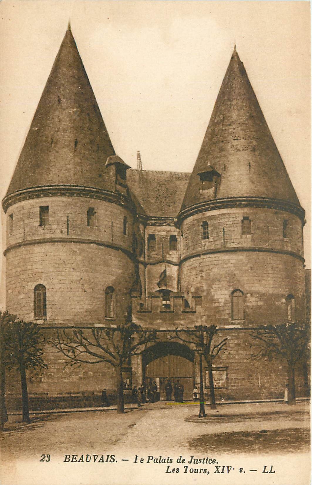 CPA Beauvais le Palais de Justice les tours 