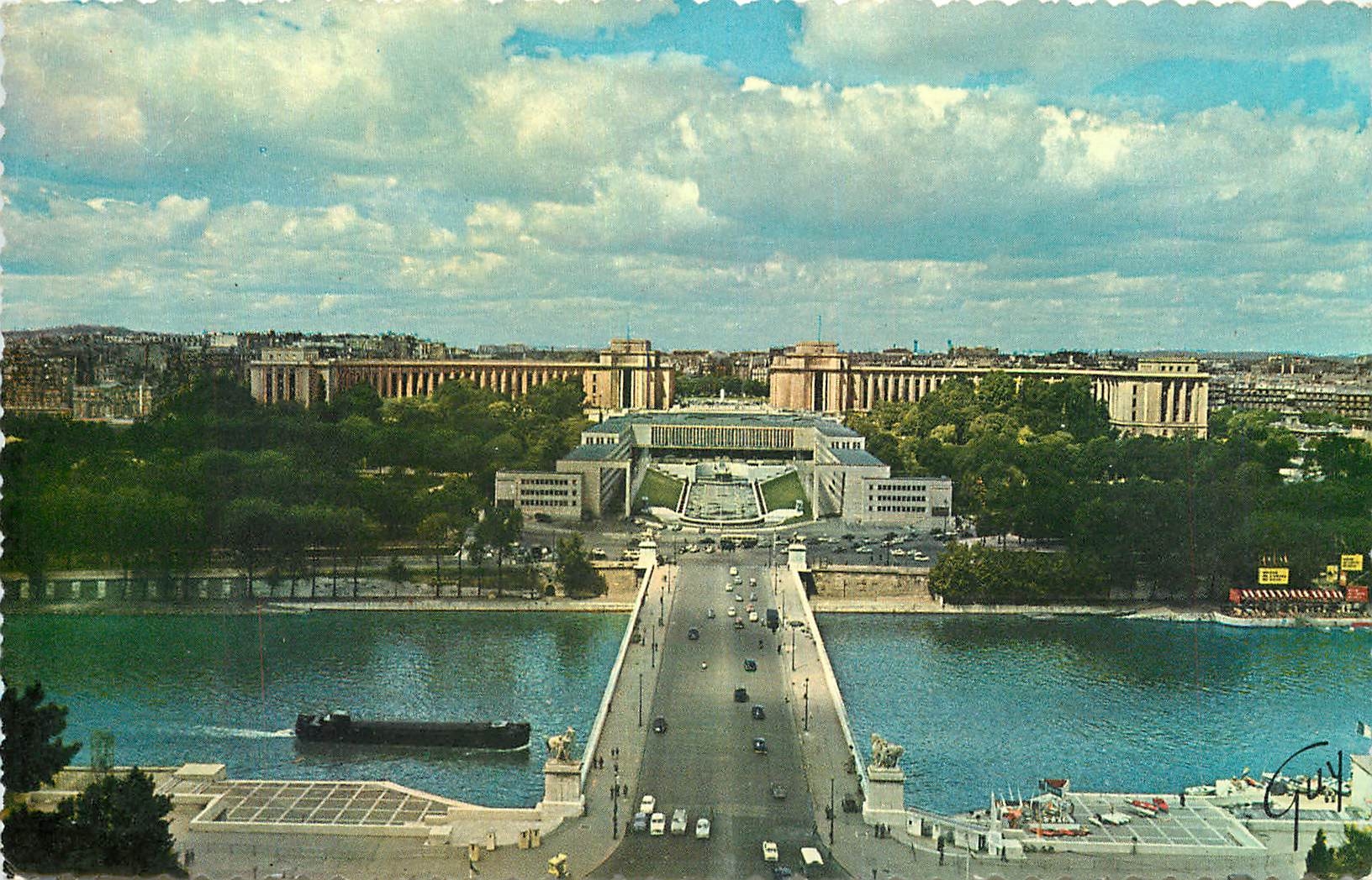 CPA Paris et ses Merveilles le Pont d'Iena la Seine et le Palais de Chaillot Azema Boileau et Carlu