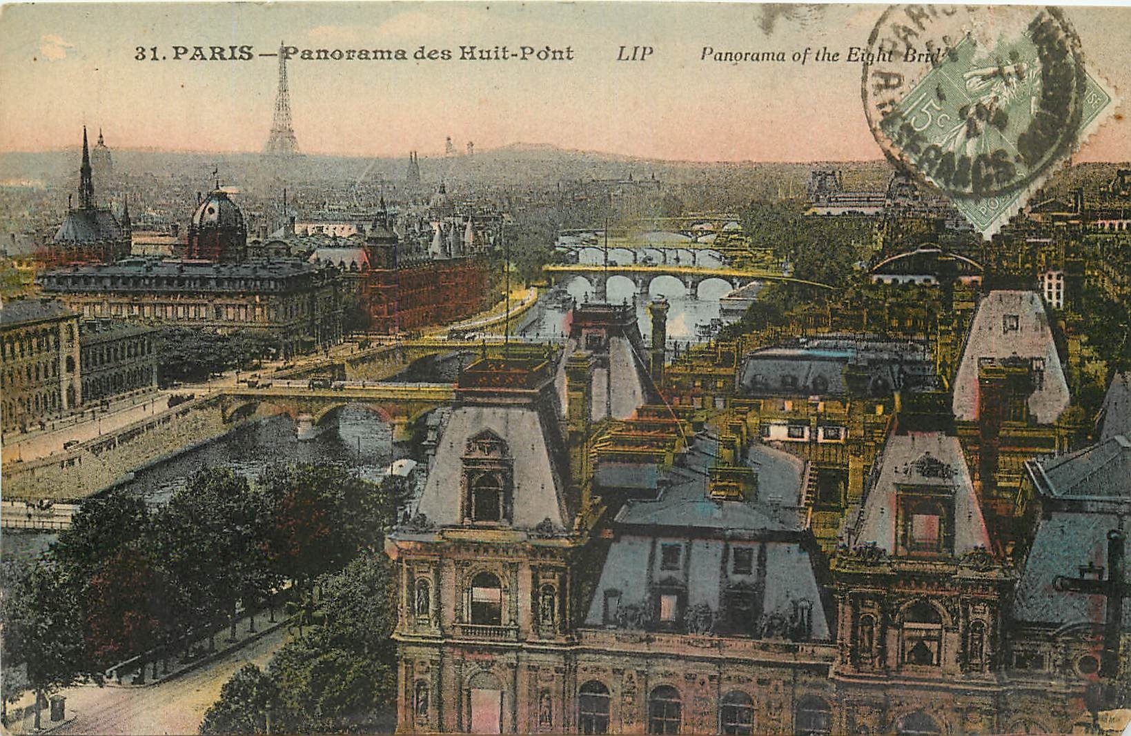 CPA Paris Panorama des Huit Pont 