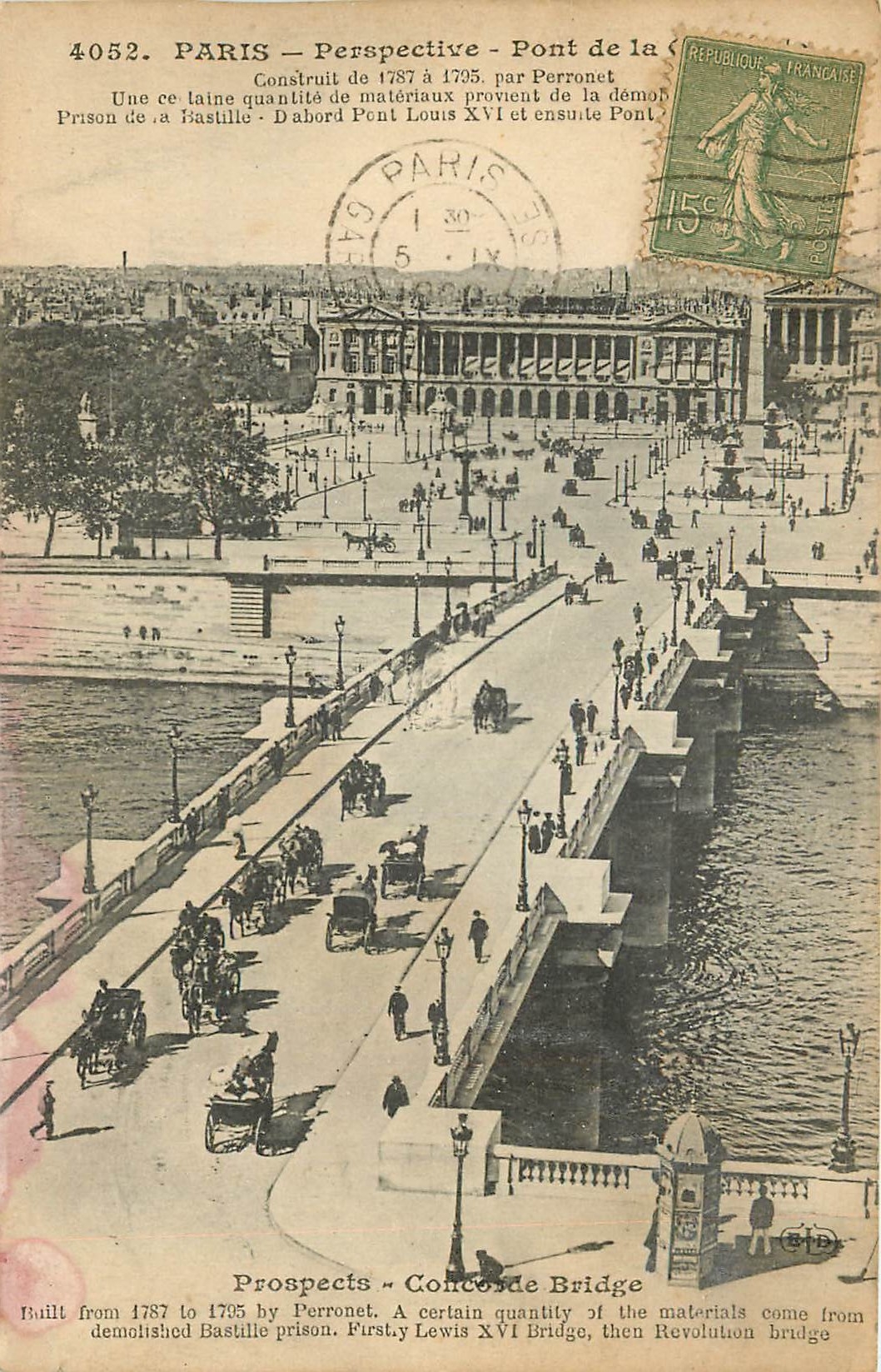 CPA Paris Perspective Pont de la Concorde