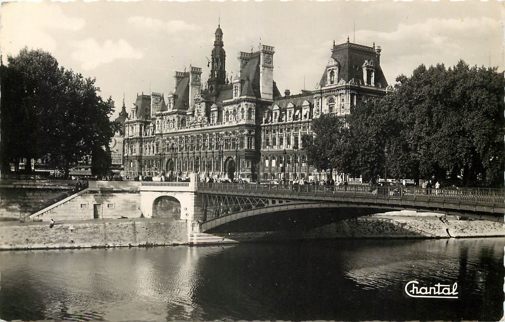 CPA Paris l'Hotel de Ville et le Pont d'Arcole 