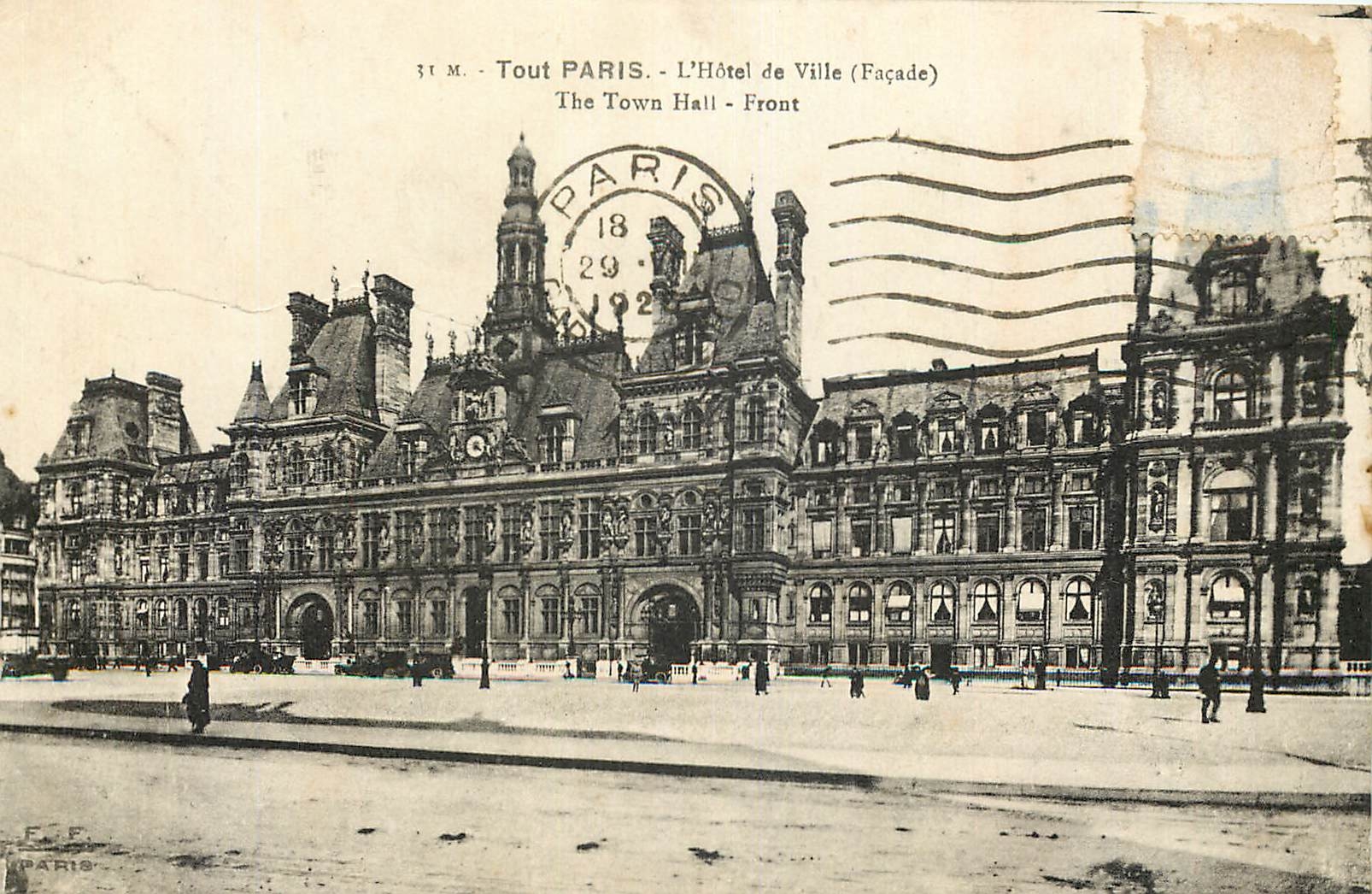CPA Tout Paris l'Hotel de Ville Facade 