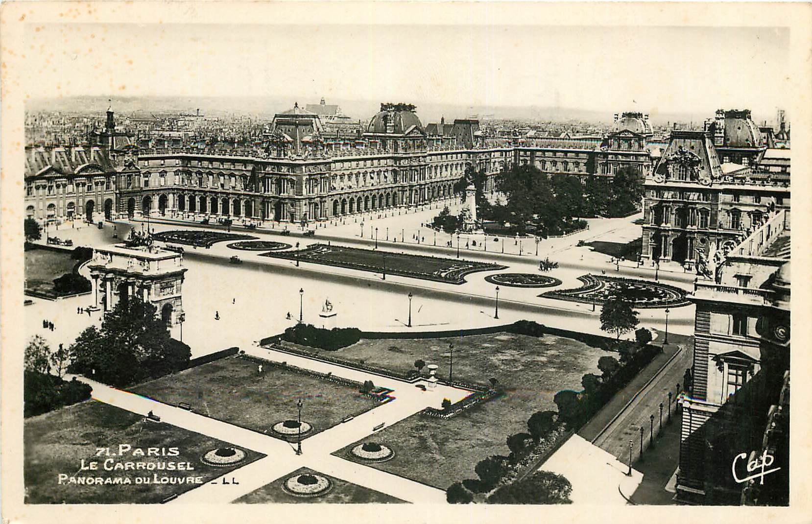 CPA Paris le Carrousel Panorama du Louvre