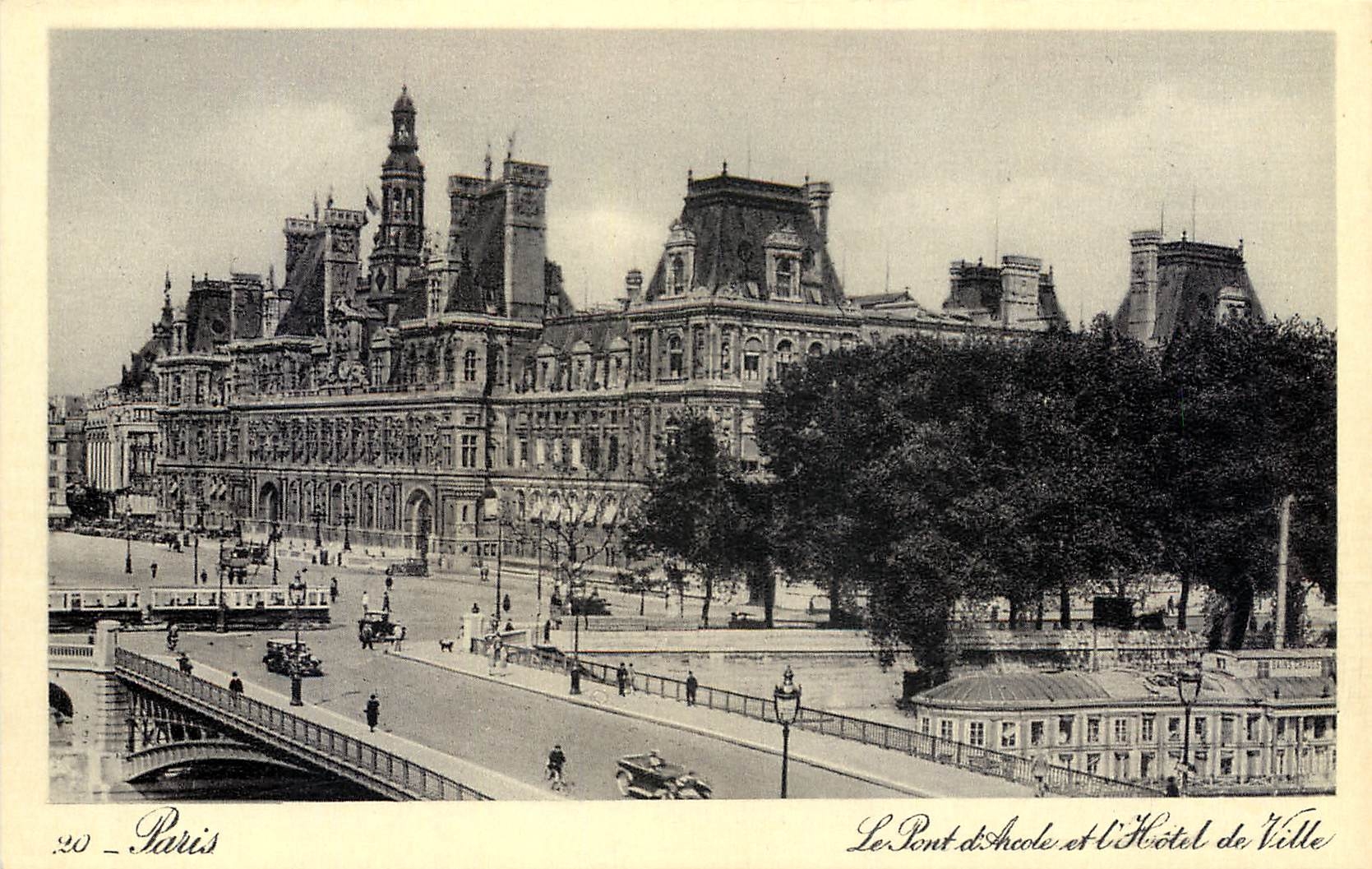 CPA Paris le Pont et Hotel de ville 