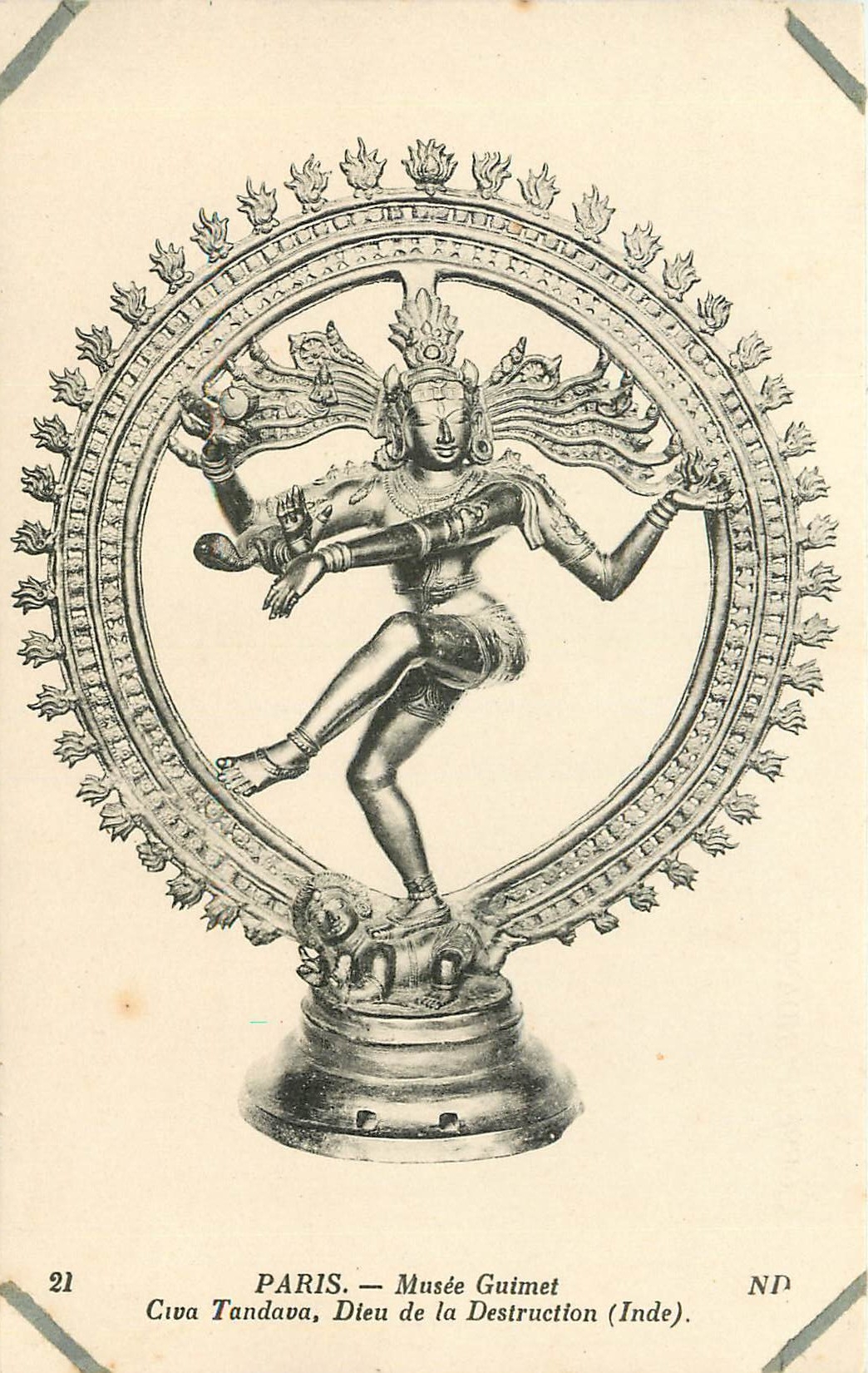 CPA Paris musee Guimet Civa Tandava Dieu de la Destruction Inde India