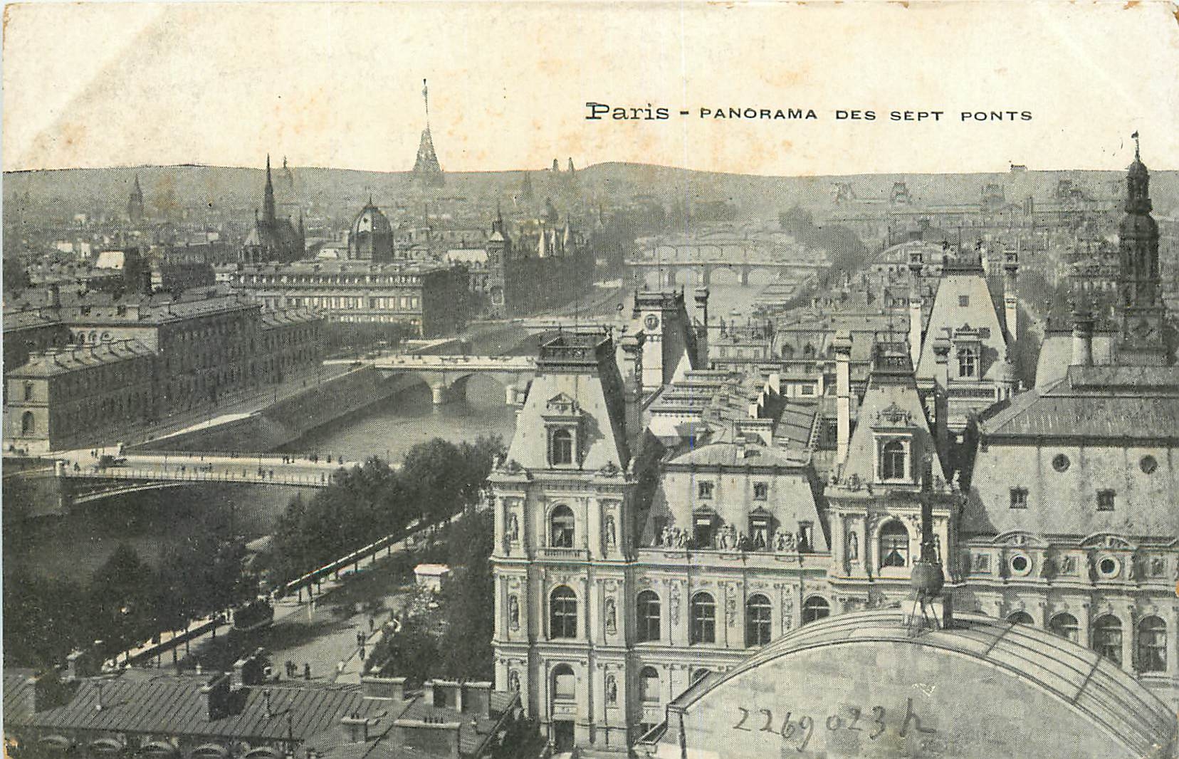 CPA Paris Panorama des Sept Ponts 