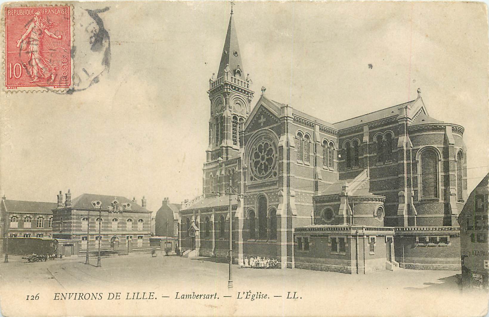 CPA Environs de Lille Lambersart L'Eglise 