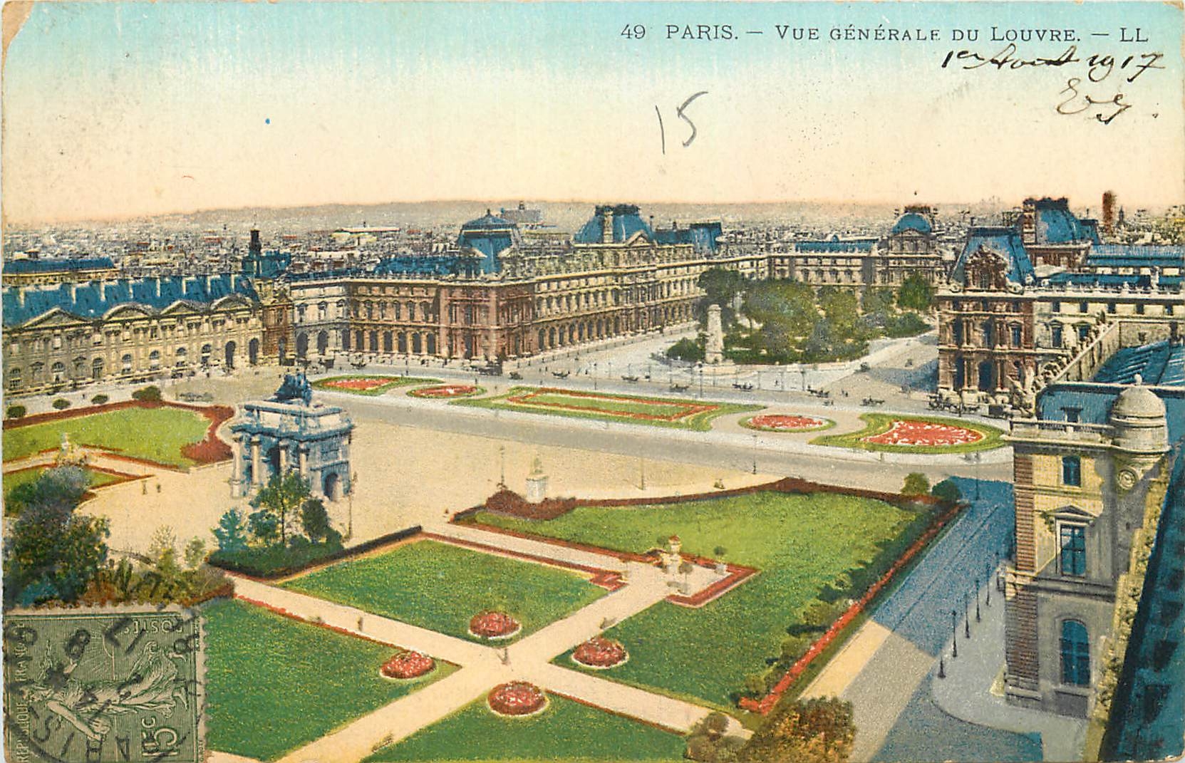 CPA Paris Vue generale du Louvre 