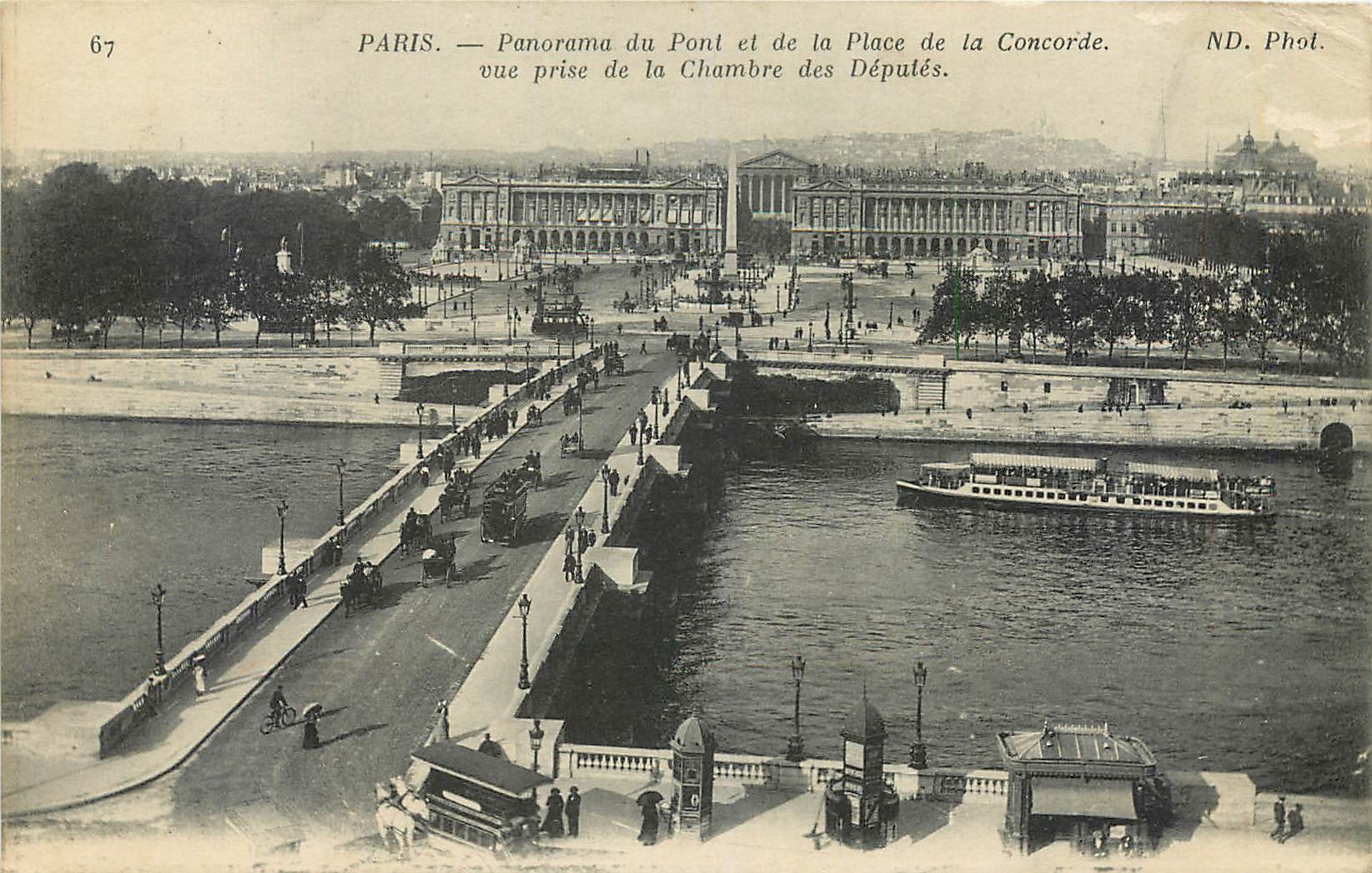 CPA Paris Panorama du Pont et de la Place de la Concorde vue prise de la Chambre des Deputes 