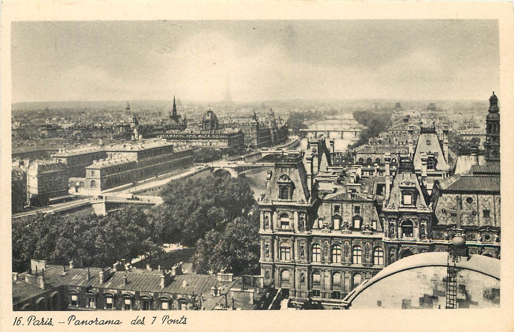 CPA Paris Panorama des 7 Ponts 