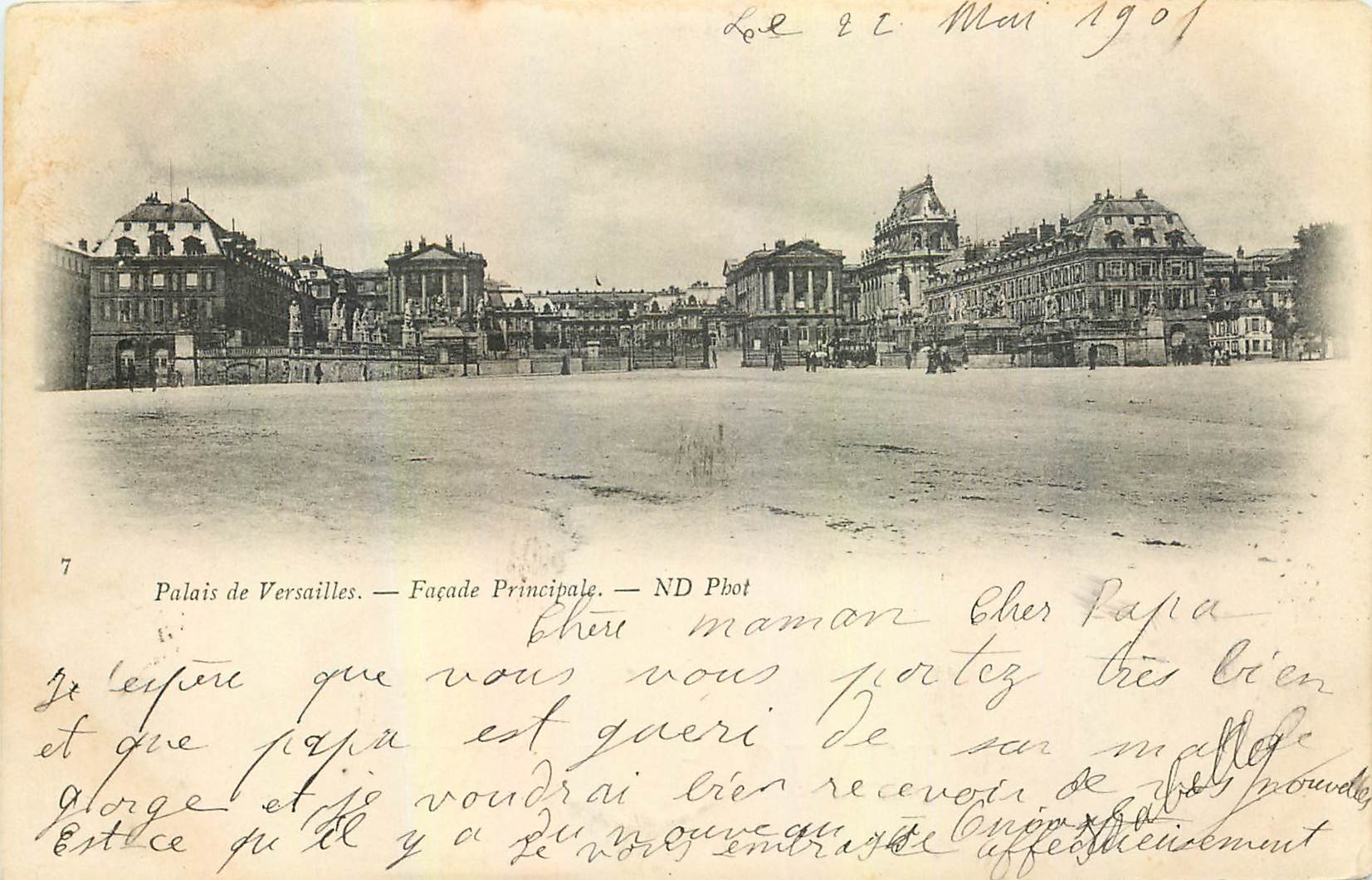 CPA Palais de Versailles Facade Principale