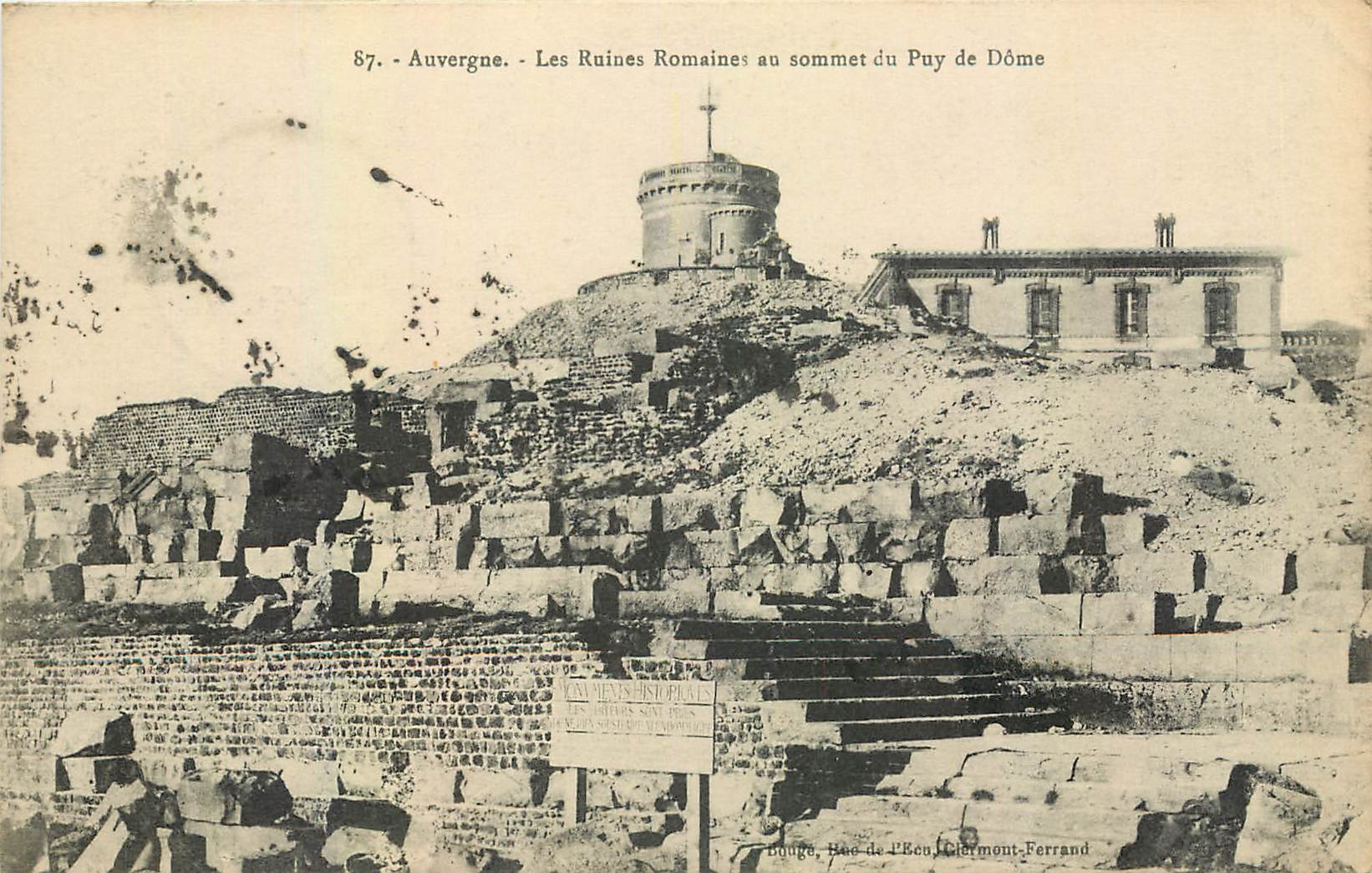 CPA Auvergne Les Ruines Romaines au sommet du Puy de Dome