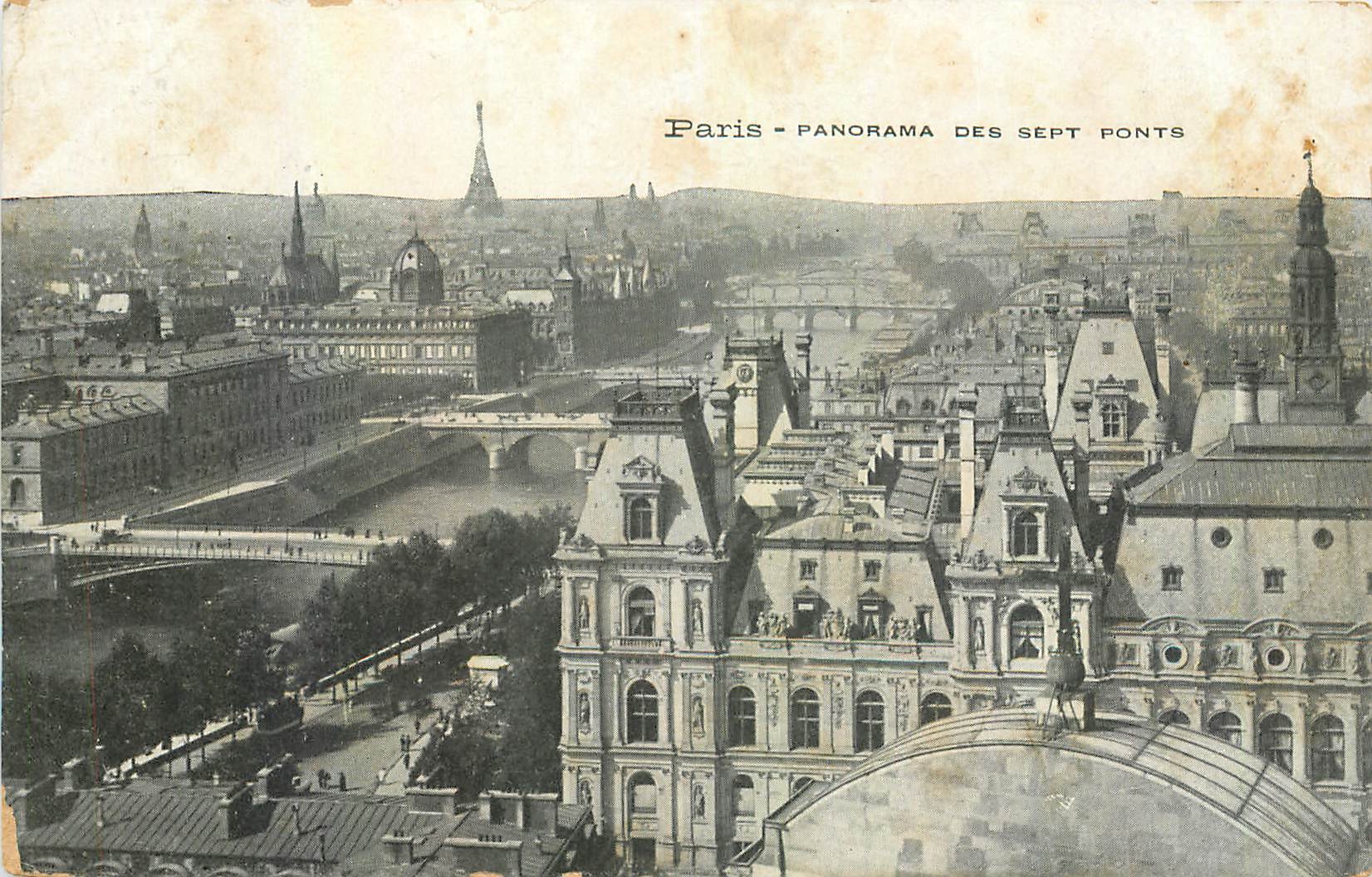 CPA Paris Panorama des Sept Ponts 