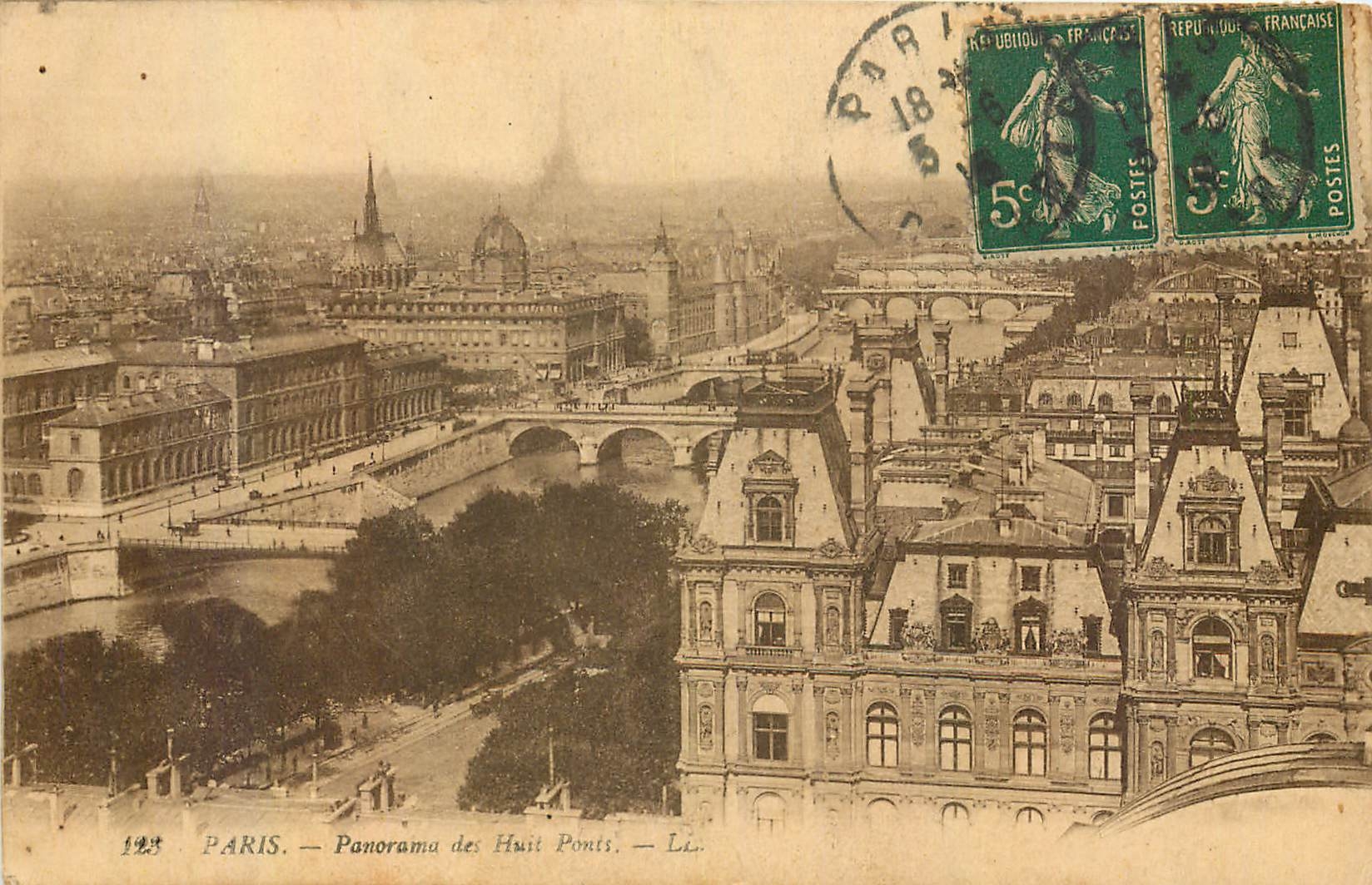 CPA Paris Panorama des Huits Ponts 