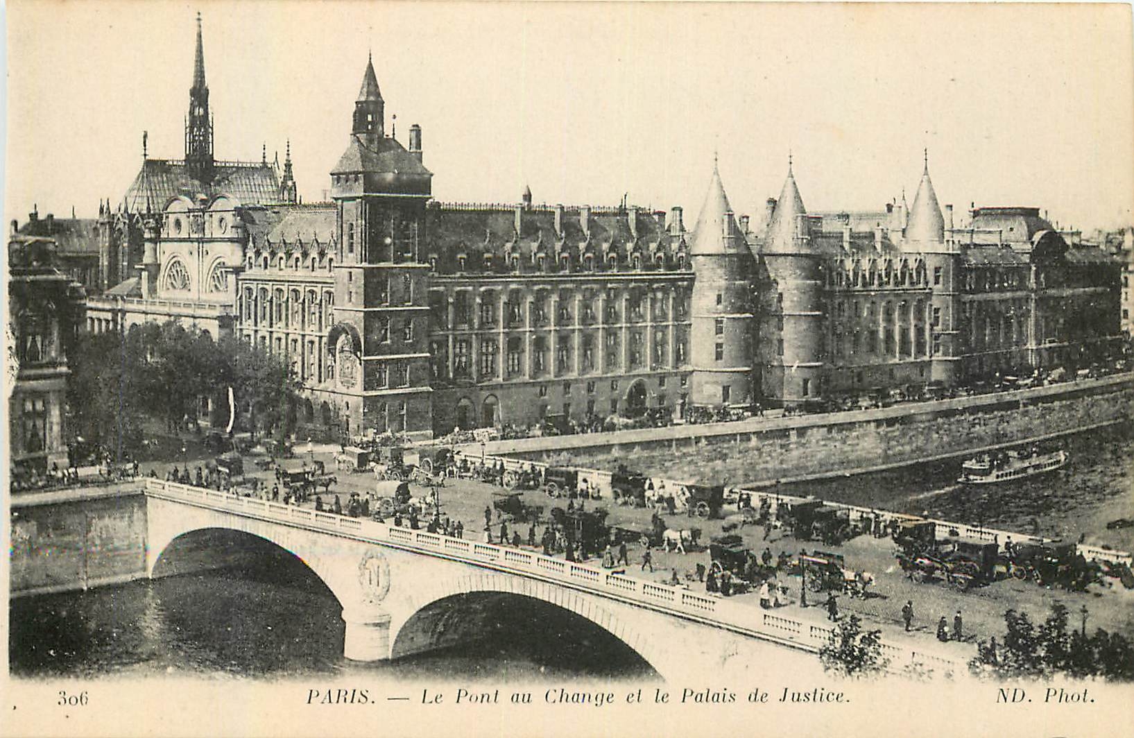 CPA Paris le Pont au Change et le Palais de Justice