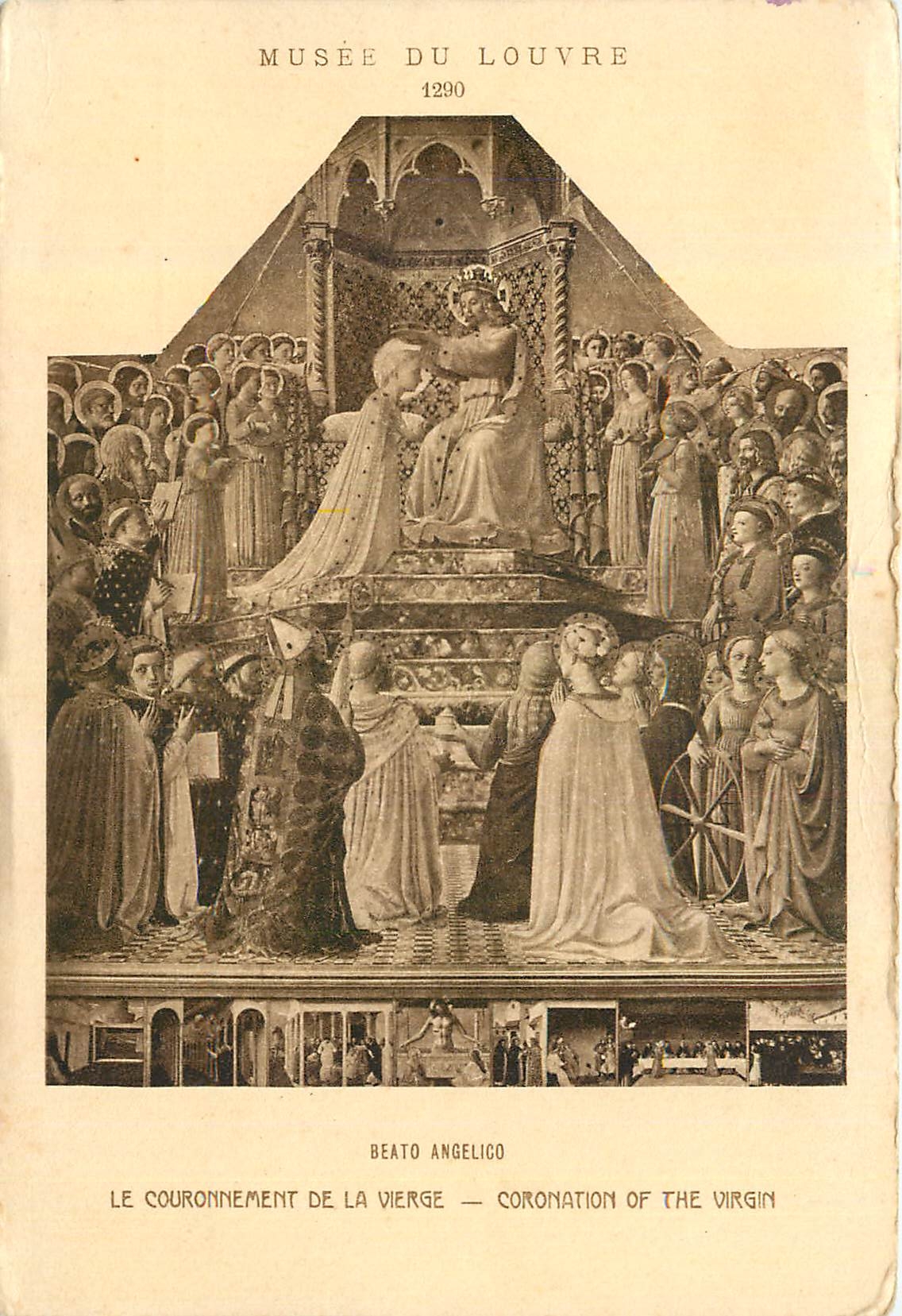 CPA Musee du louvre le couronnement de la Vierge 