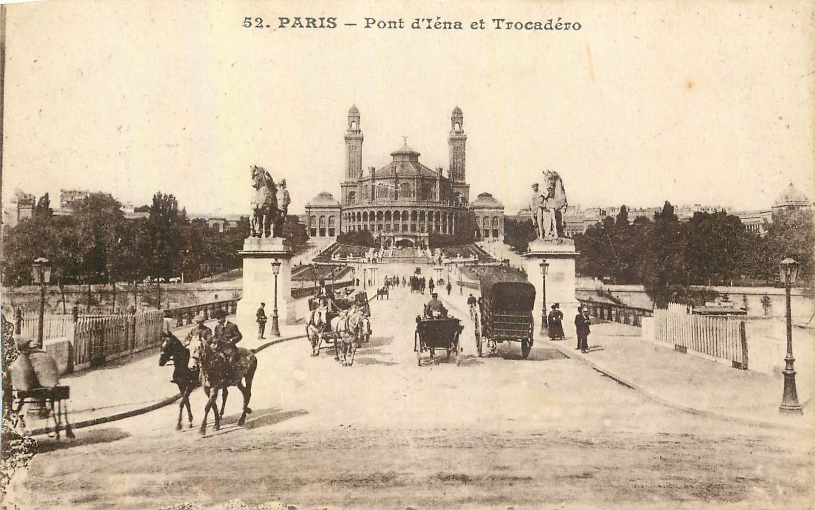 CPA Paris Pont d'Iena et Trocadero 