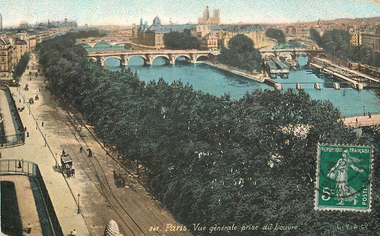 CPA Paris Vue generale prise du Louvre 