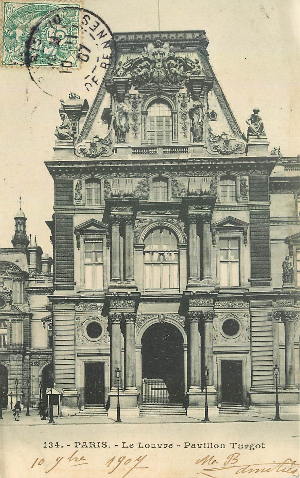 CPA Paris Le Louvre pavillon Turgot 