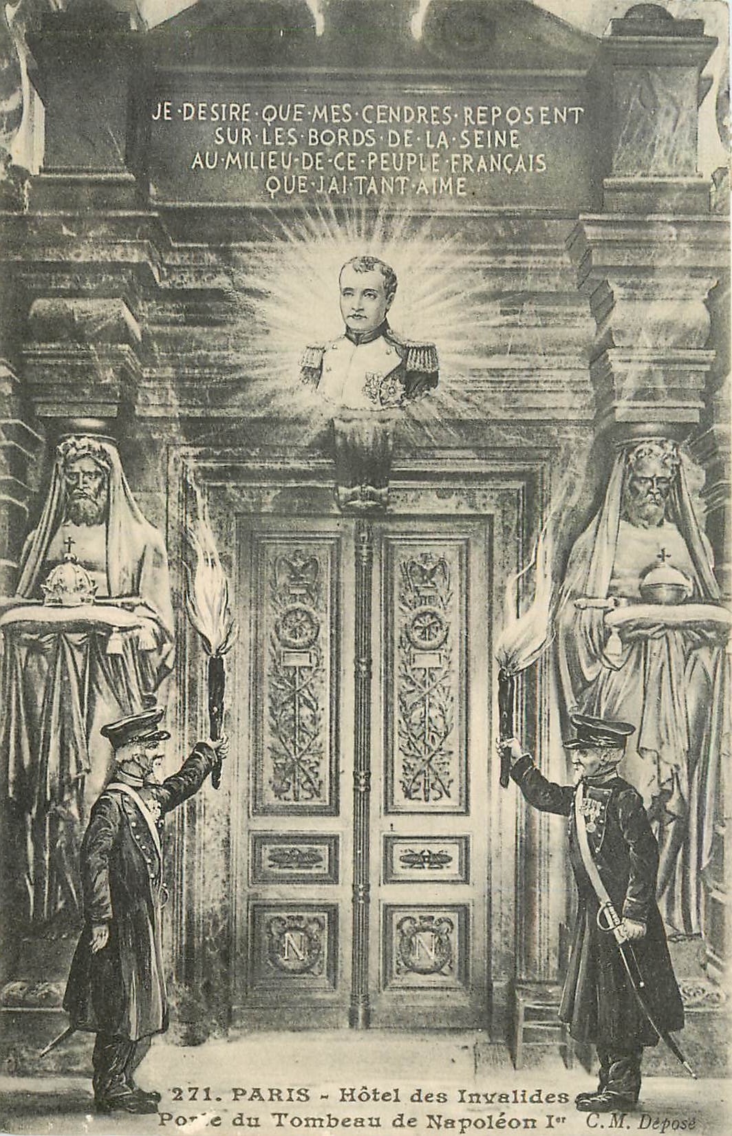 CPA Paris Hotel des Invalides Porte du Tombeau de Napoleon Ier