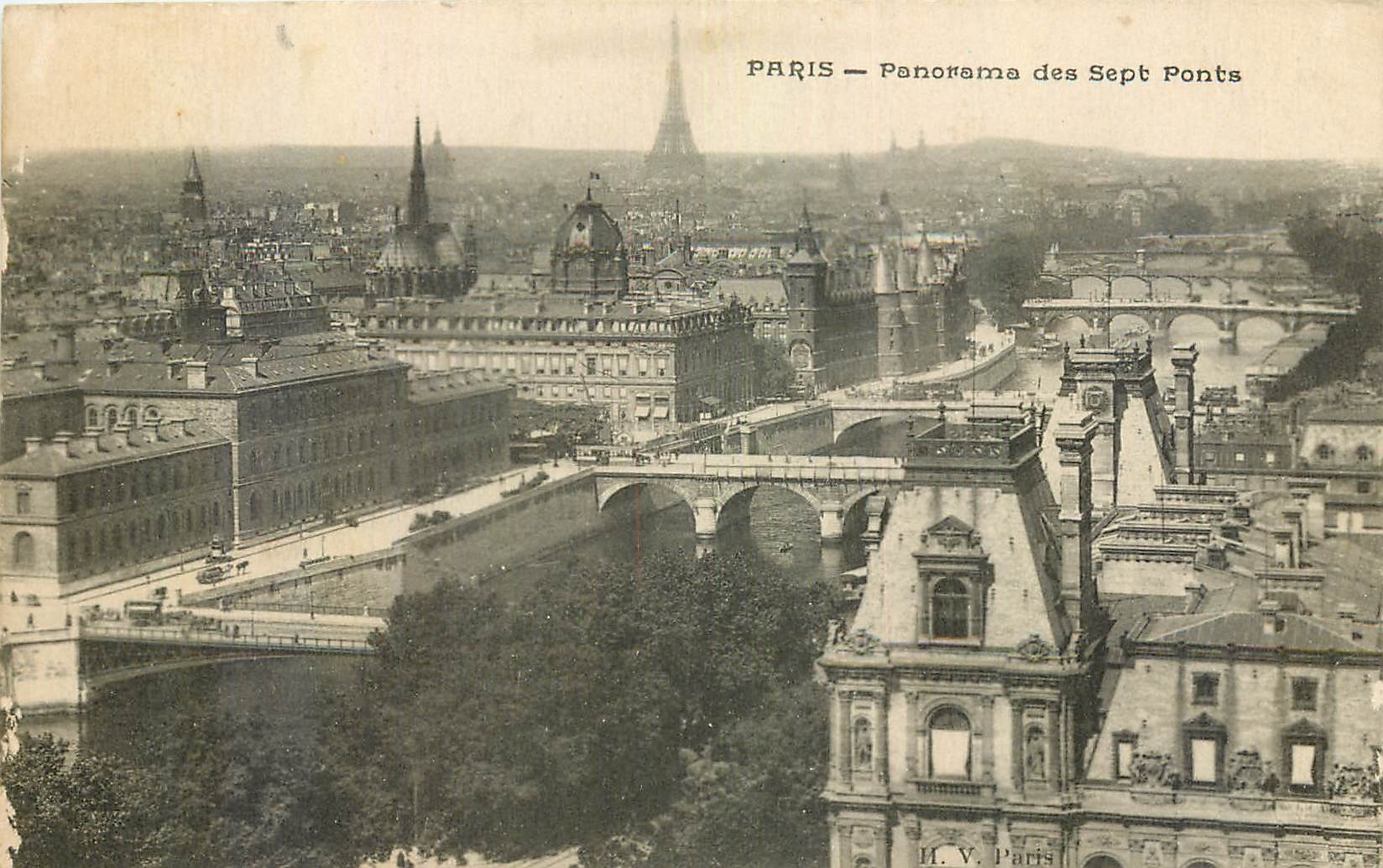 CPA Paris Panorama des Sept Ponts 