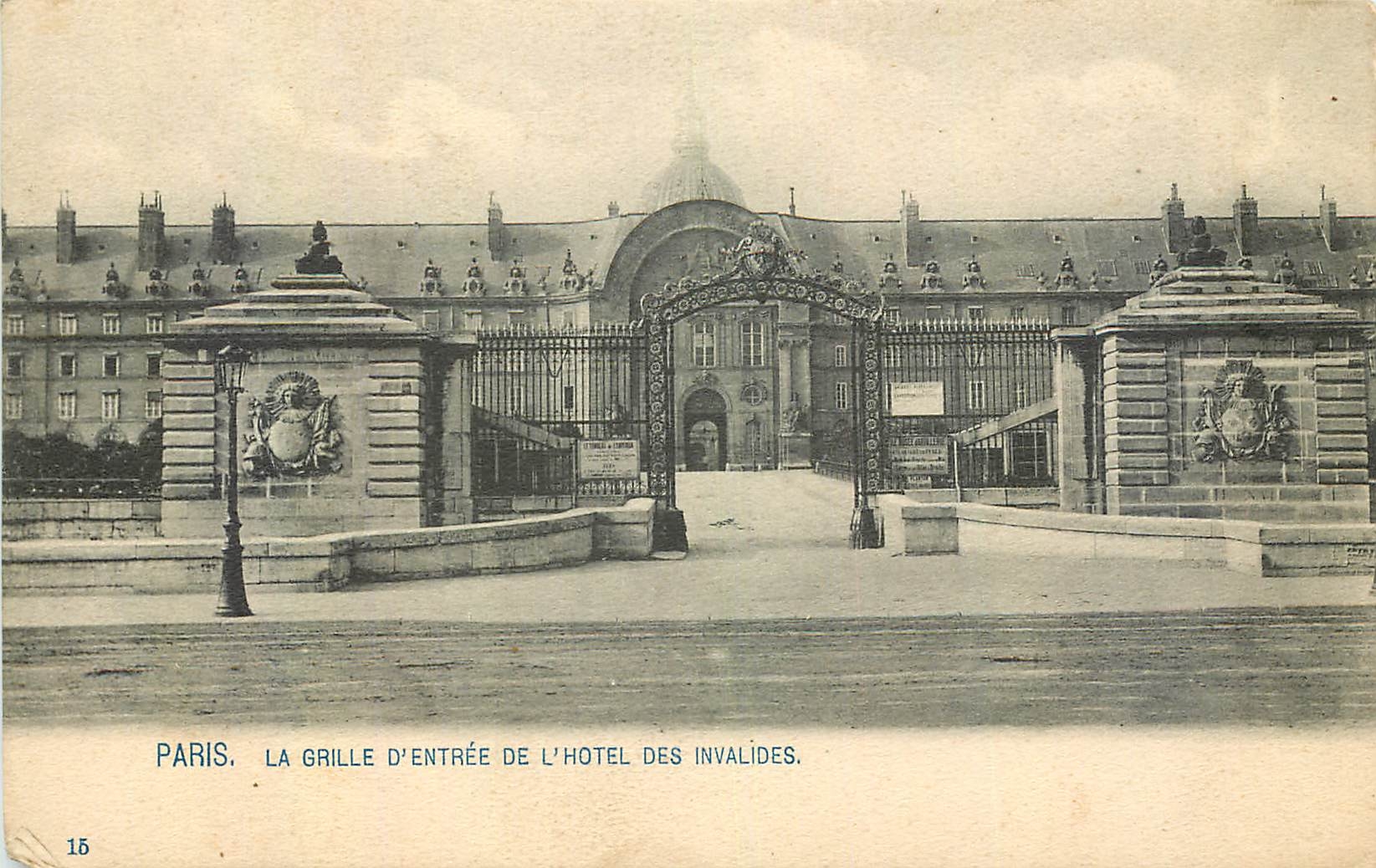 CPA Paris la grille d'entree de l'hotel des invalides