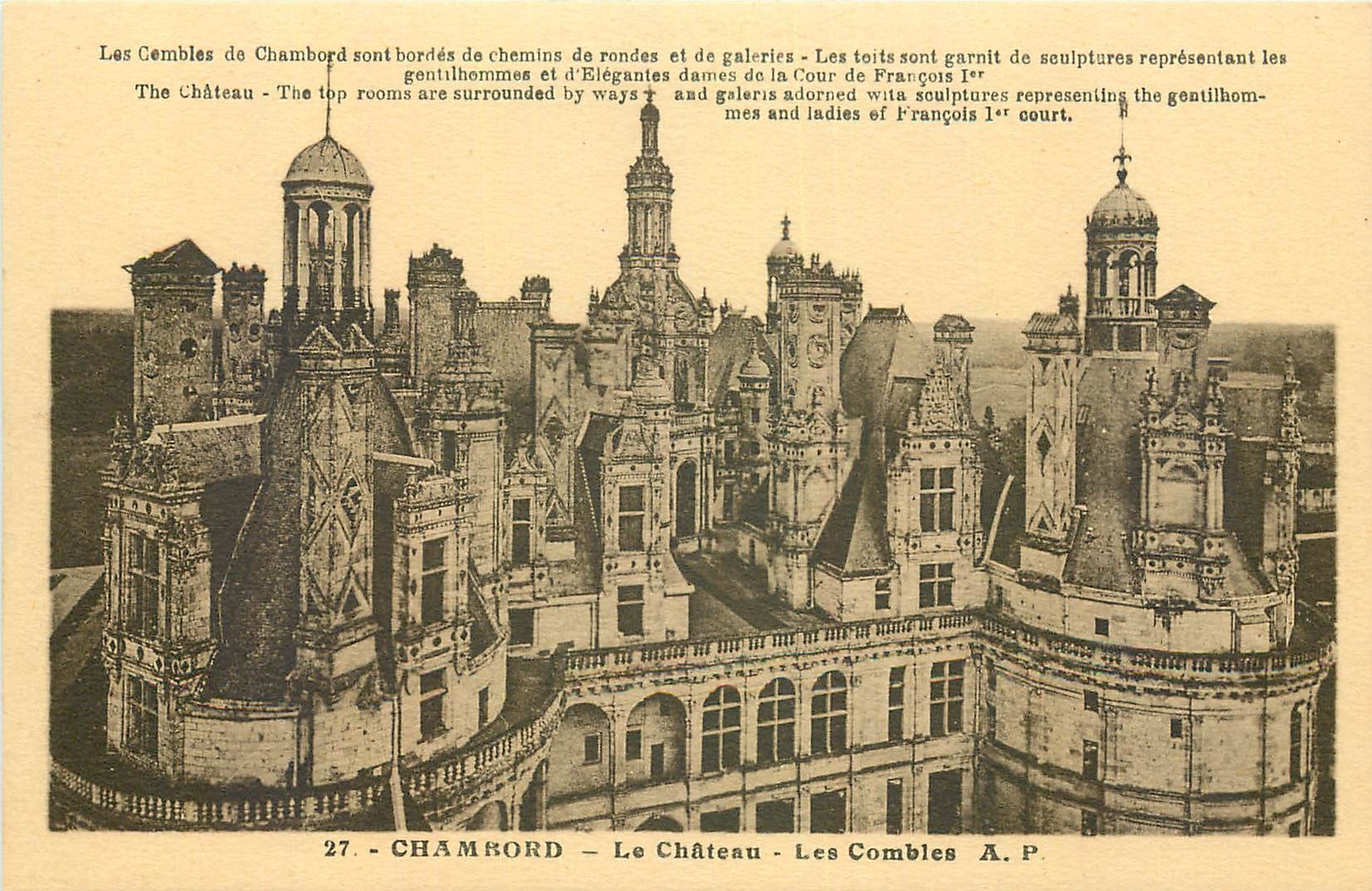 CPA Chambord Le Chateau Les Combles 