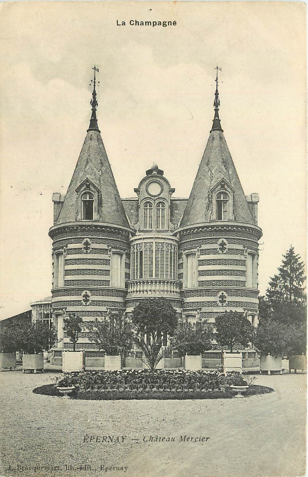 CPA La Champagne Epernay Chateau Mercier 