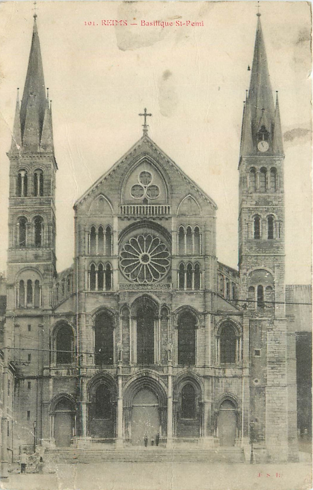 CPA Reims Basilique St Remi 