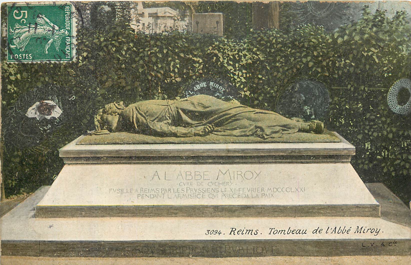 CPA Reims Tombeau de l'Abbe Miroy 